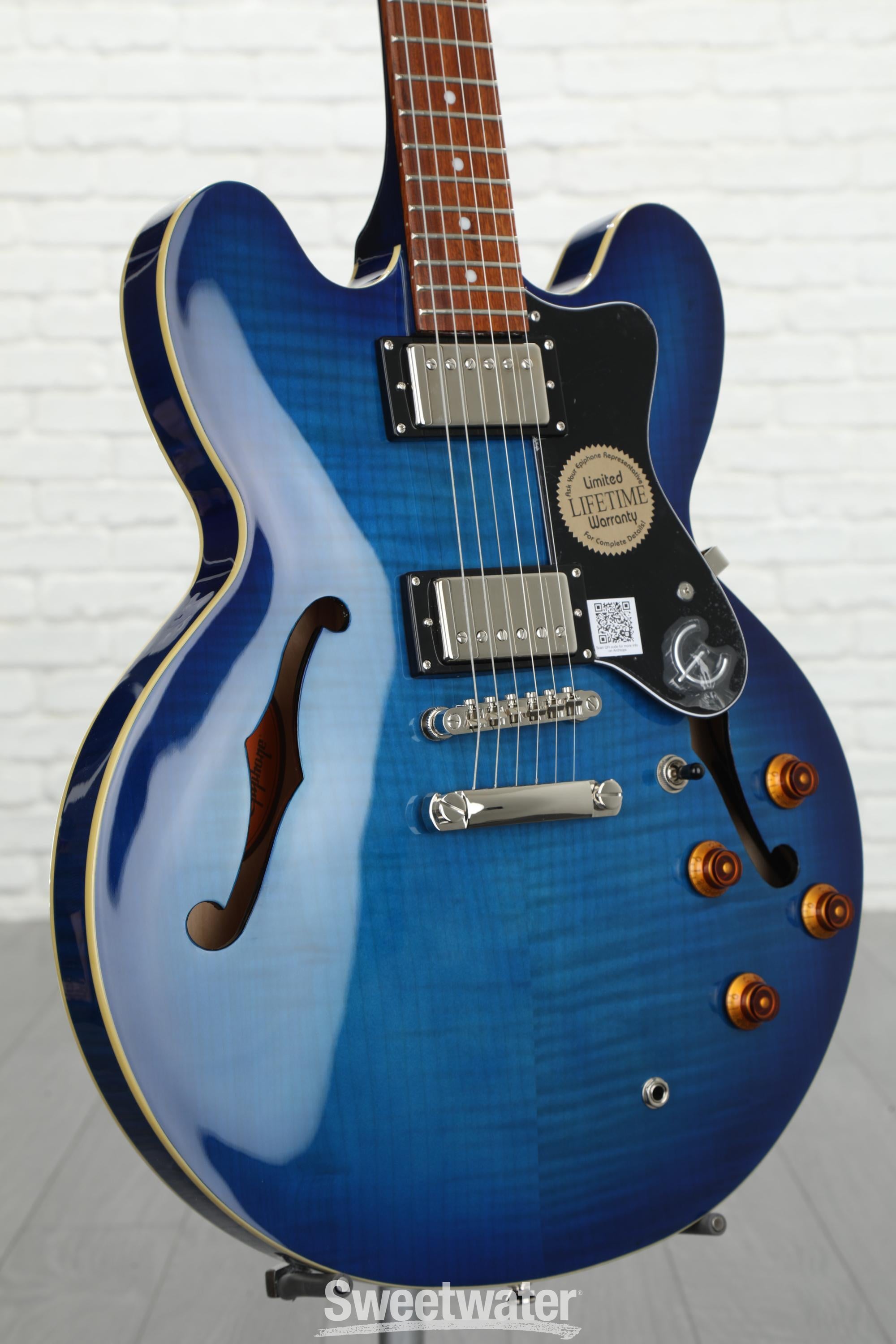 Epiphone Dot Deluxe Semi-Hollow Electric Guitar - Blueberry Burst