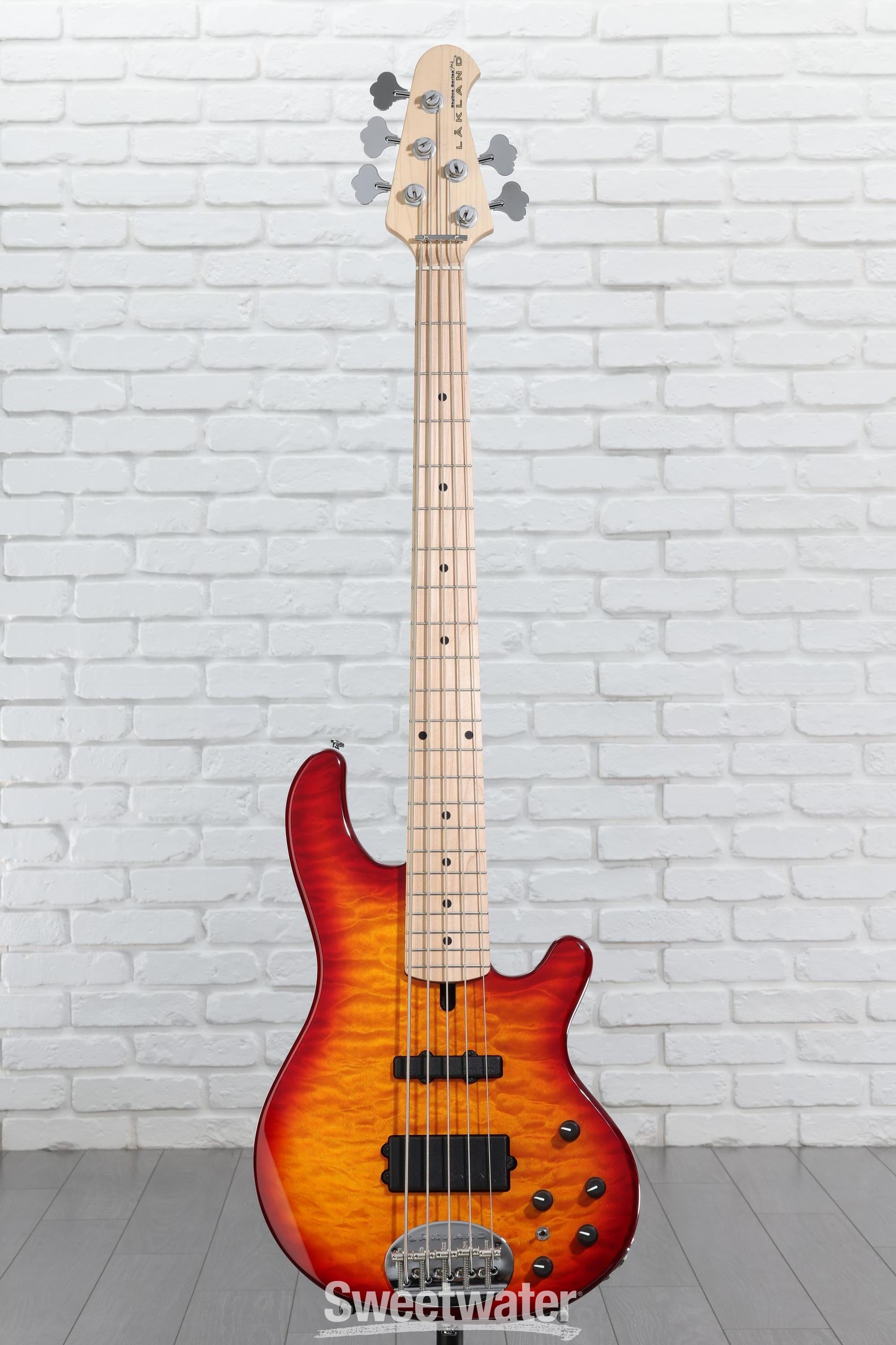 Lakland Skyline 55-02 Deluxe 5-string Bass Guitar - Honey