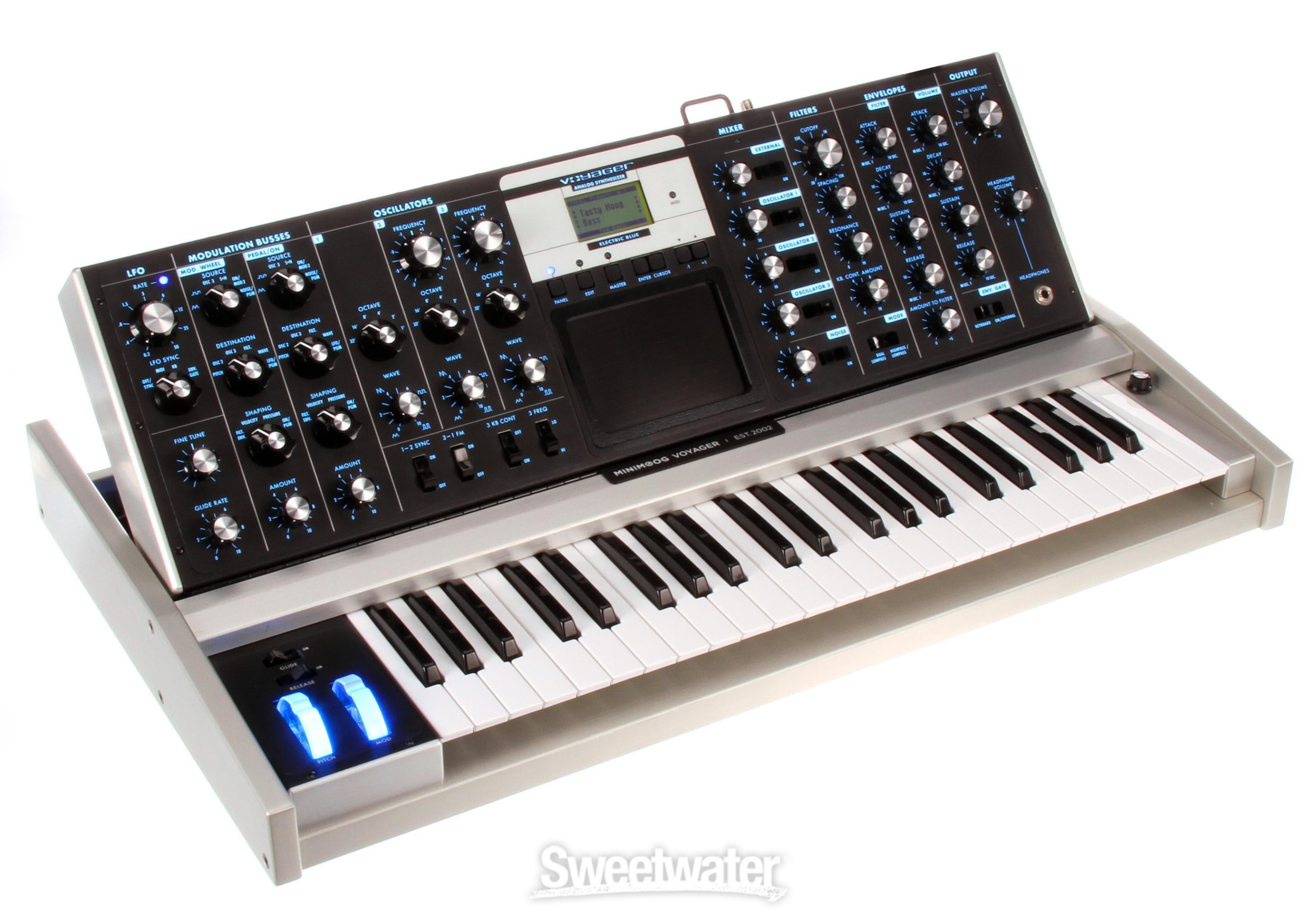 Moog Limited Edition Aluminum Minimoog Voyager | Sweetwater Moog Limited Edition Aluminum Minimoog Voyager | Sweetwater