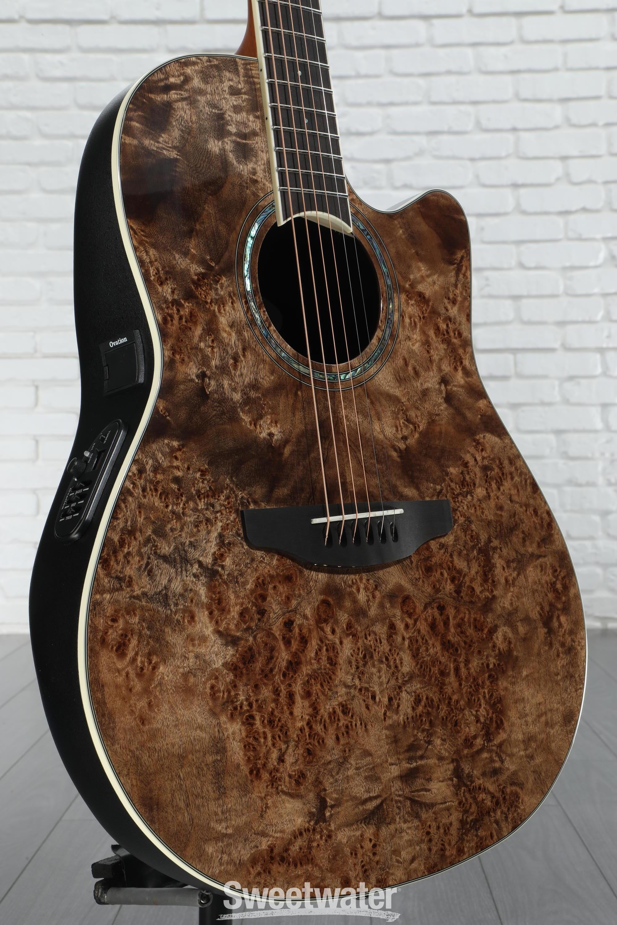 OVATION オベーション CS24P-ABLKW Celebrity Ovation Celebrity Standard Plus Mid-Depth Acoustic-Electric