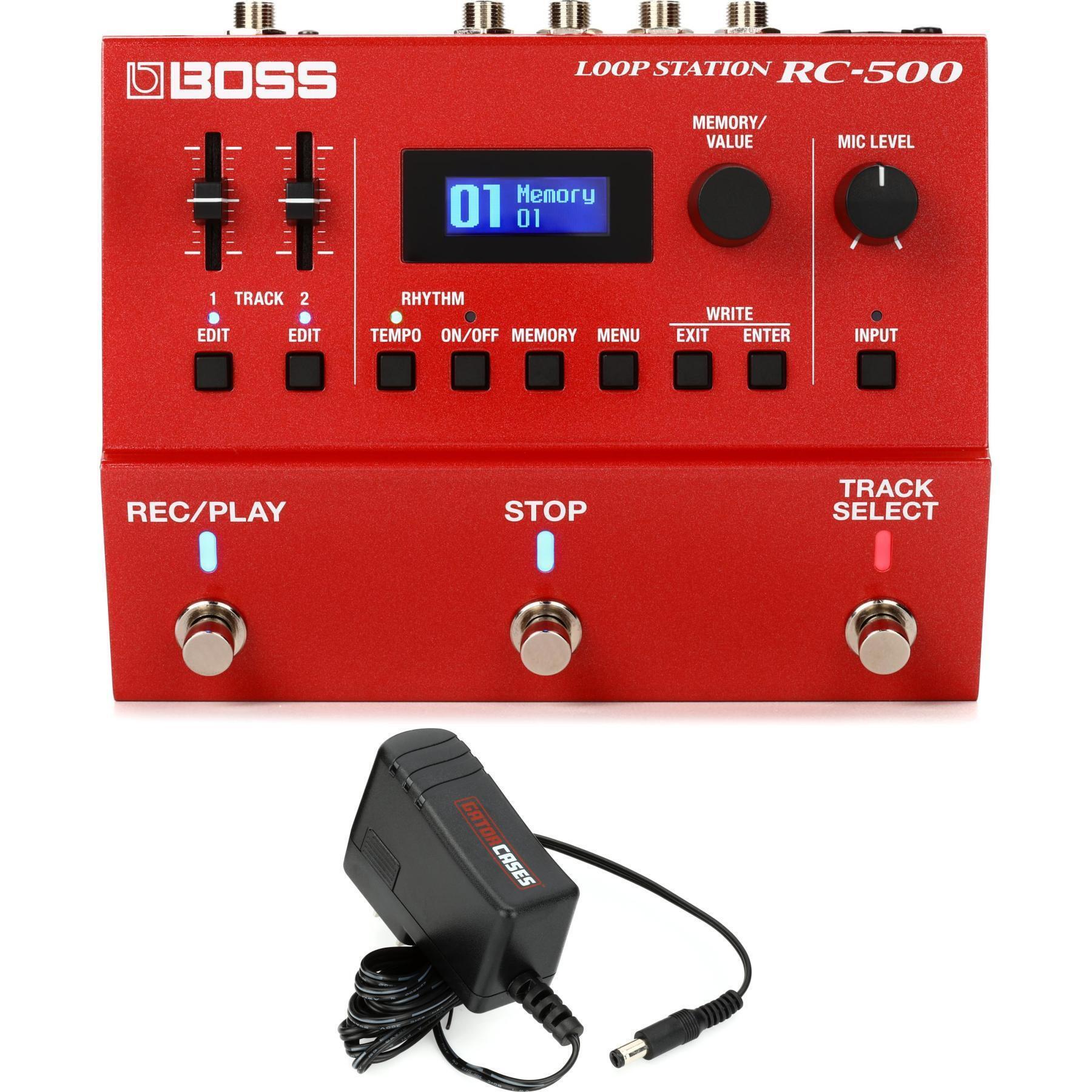 Boss RC-500 Loop Station Compact Phrase Recorder Pedal with Power