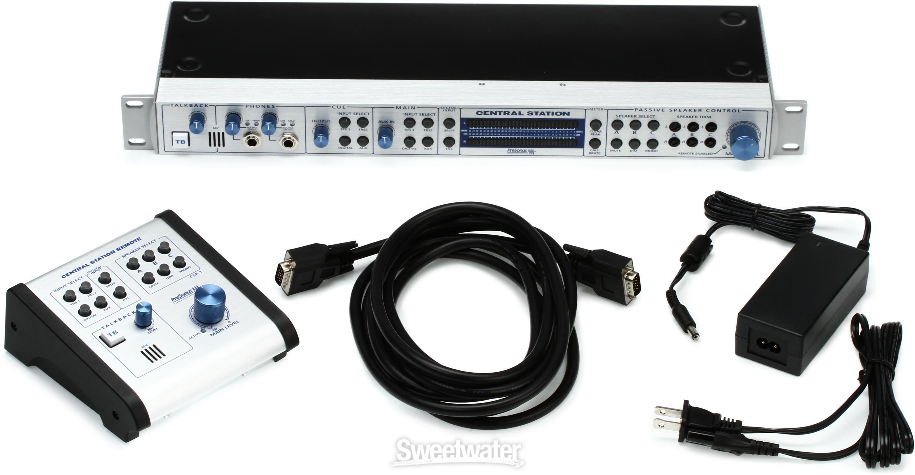 PreSonus Central Station Plus Rackmount Monitor Controller with Remote
