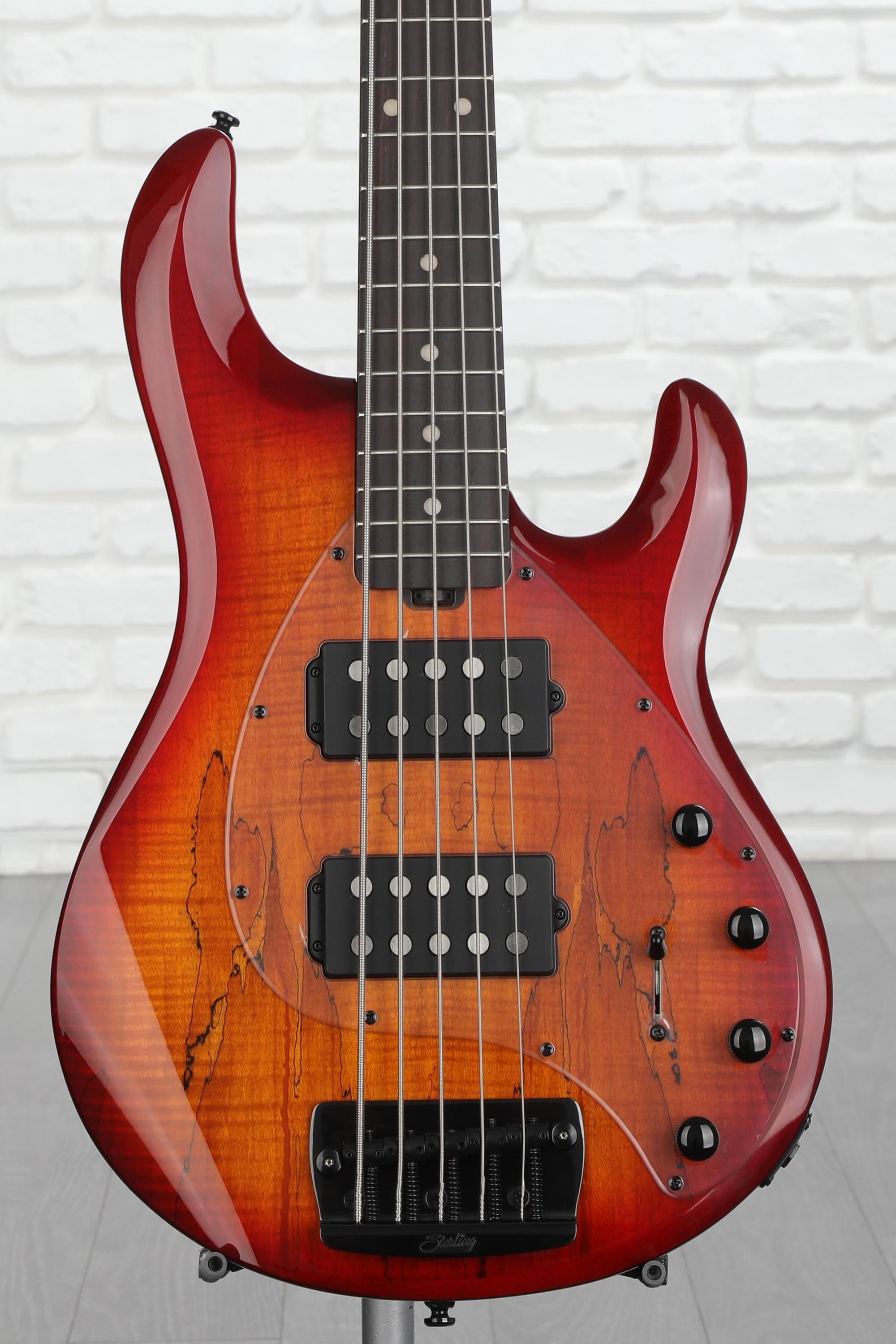 Sterling By Music Man StingRay RAY35HH 5-string Bass Guitar - Blood Orange  Burst | Sweetwater