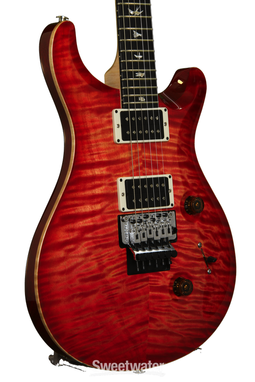 PRS Custom 24 w/Floyd Rose and 10-Top - Blood Orange, Quilt