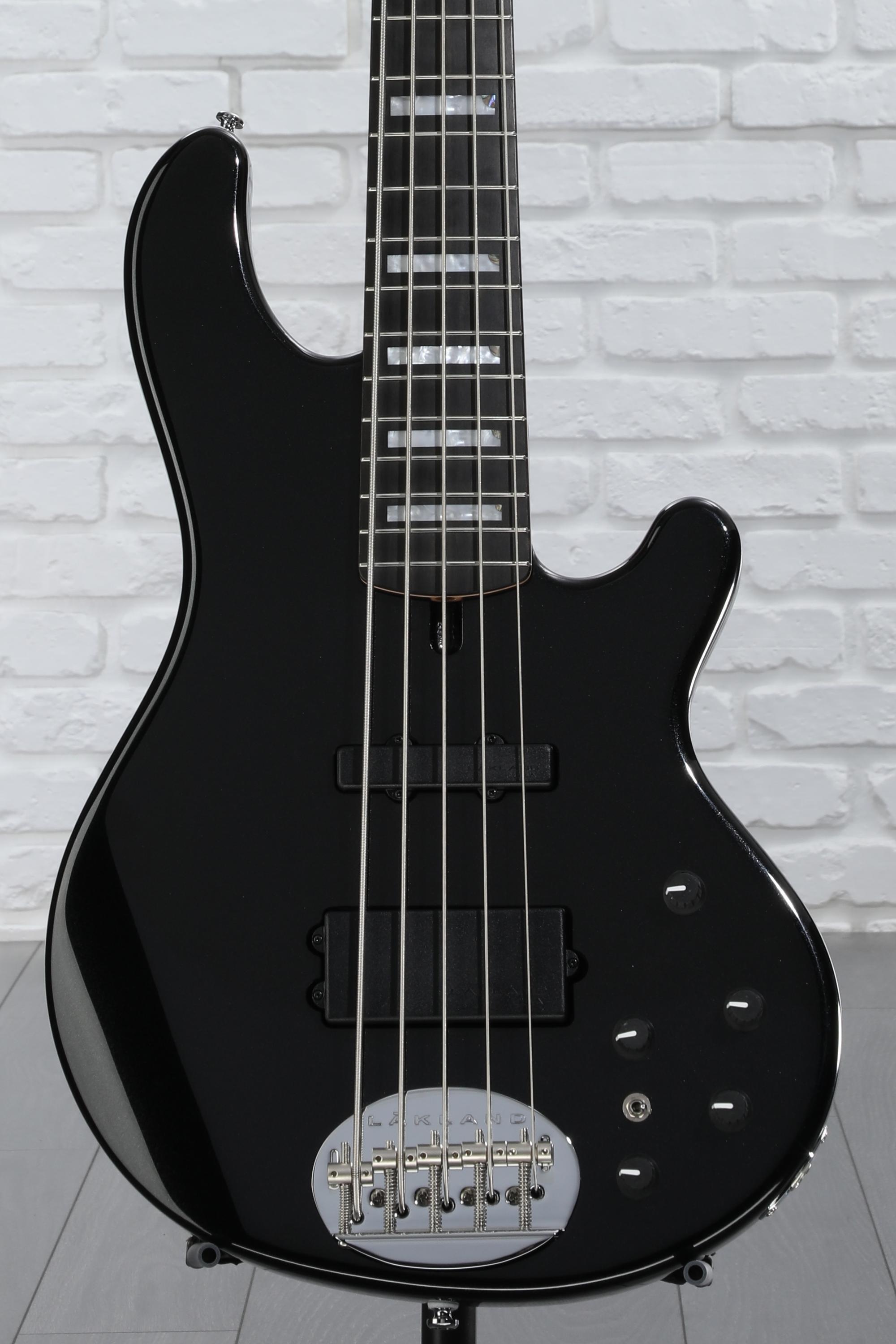 Lakland Skyline 55-02 Custom Bass Guitar - Black Sparkle