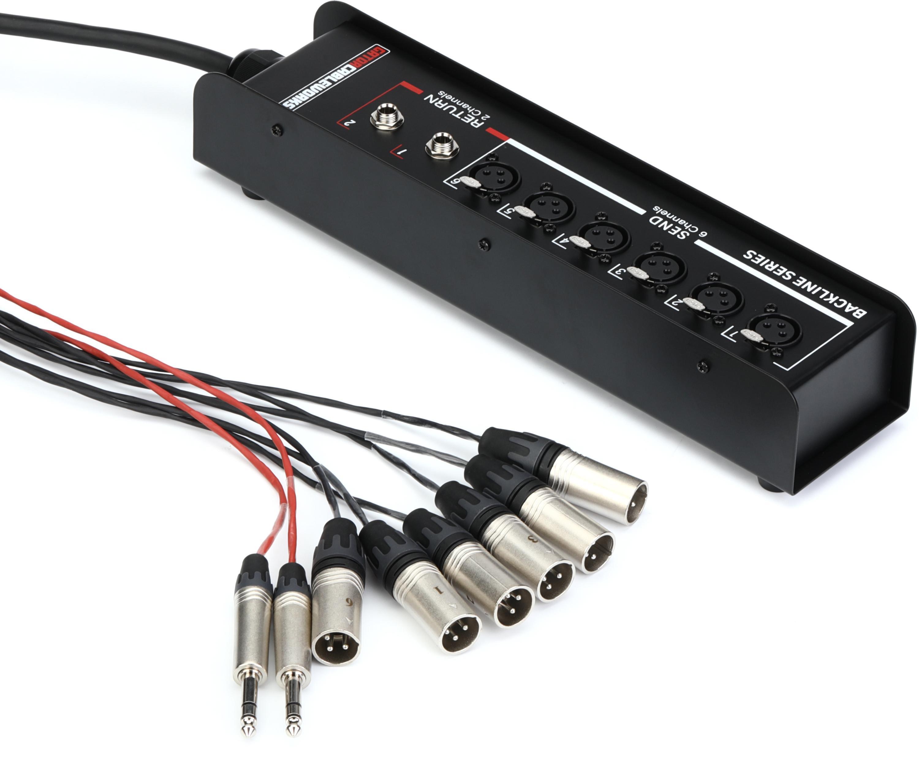 Gator Cableworks Backline Series 6 x 2 Drop Snake - 20 feet