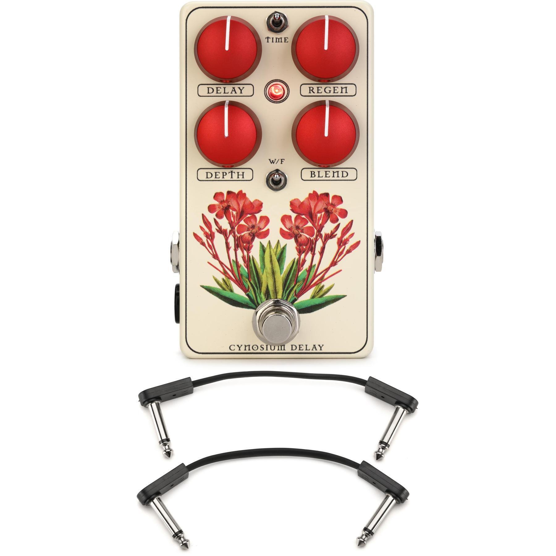 Photo of Red Witch Cynosium Modulated Delay Pedal with EBS Patch Cables - Sweetwater Exclusive