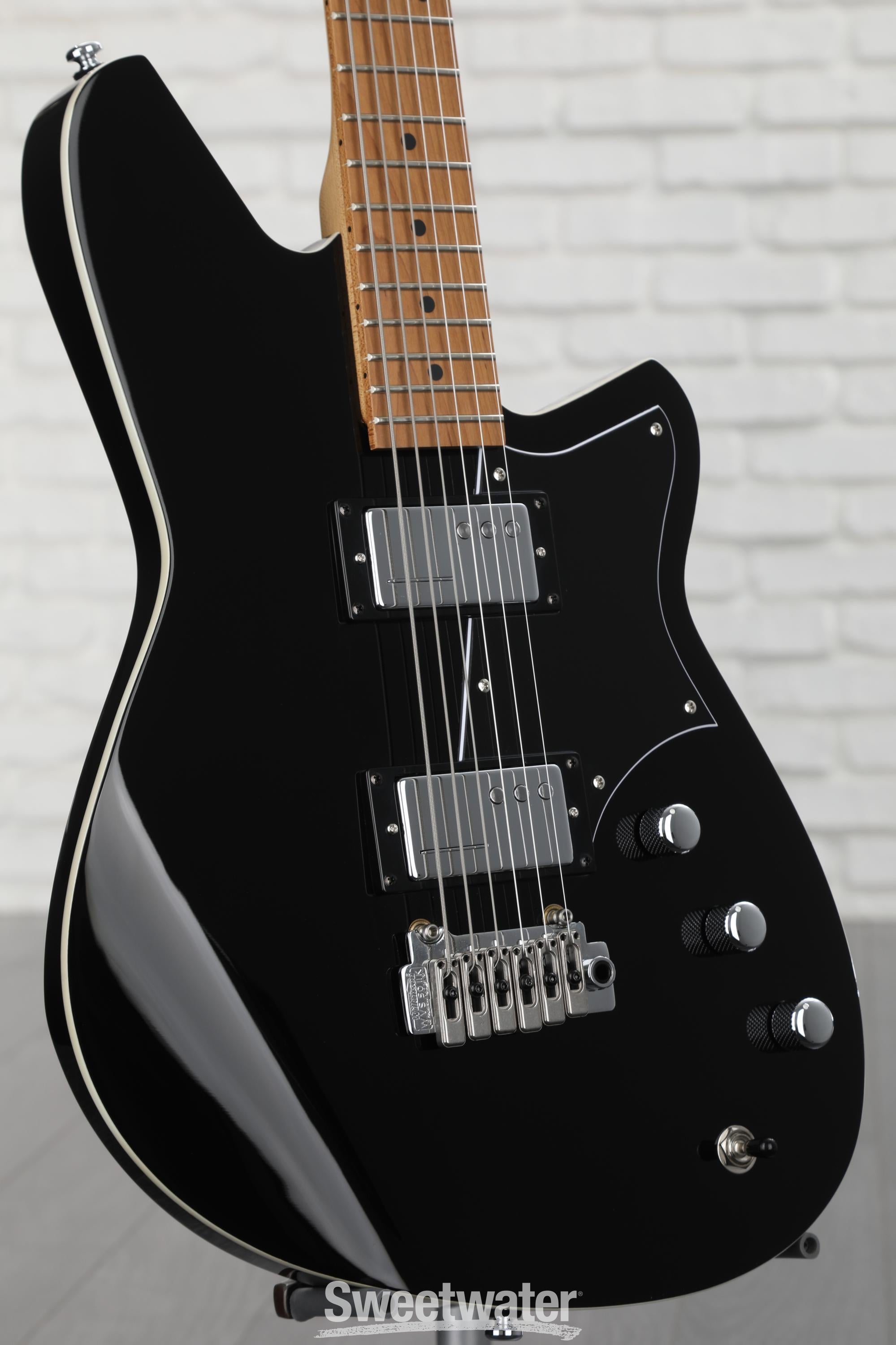 Reverend Descent W Baritone Electric Guitar - Midnight Black