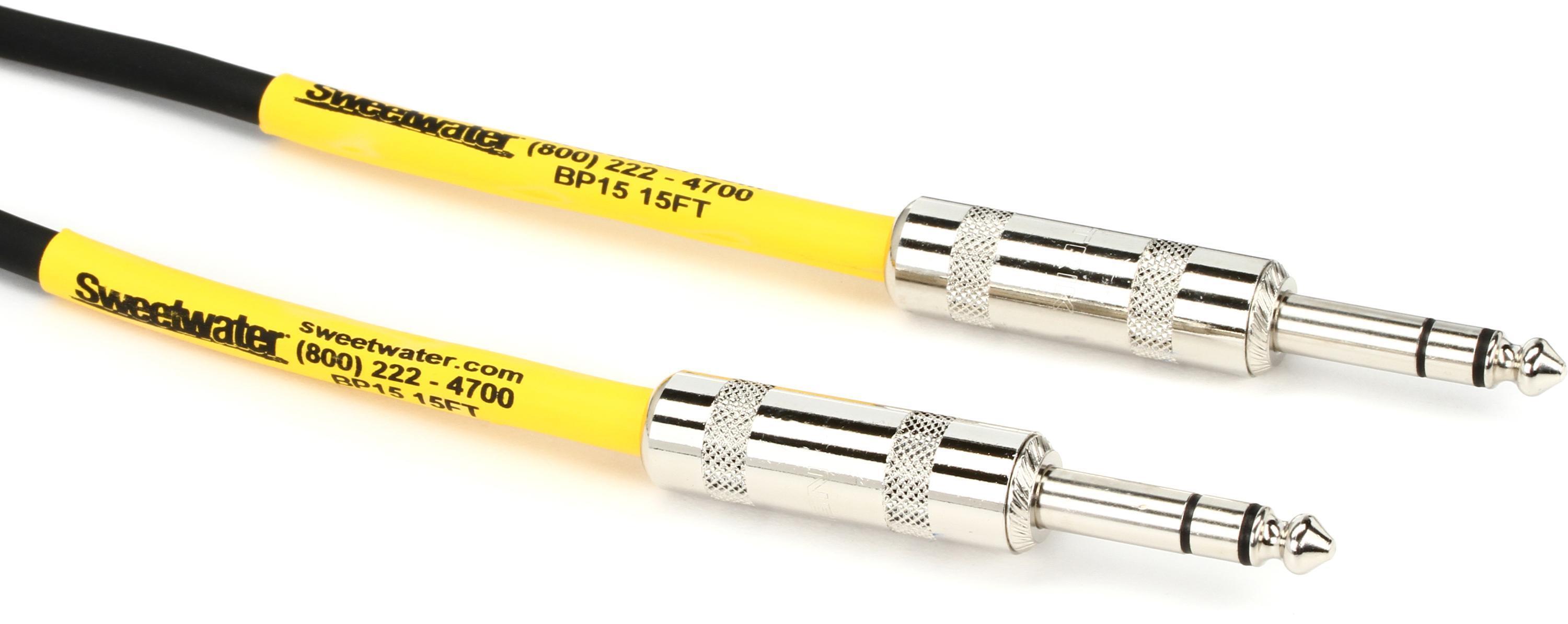 Bundled Item: Pro Co BP-15 Excellines Balanced Patch Cable - 1/4-inch TRS Male to 1/4-inch TRS Male - 15 foot