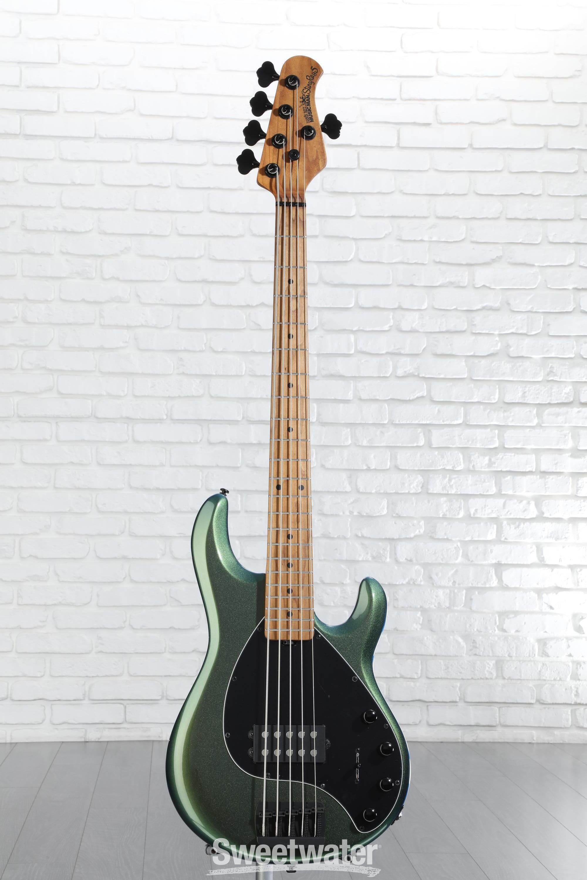 ブ*ー様 ERNIE BALL MUSICMAN Stingray5 リペア歴あ Ernie Ball Music Man StingRay 5 HH Special, Black Rock