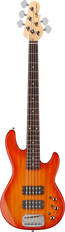 G&L Tribute L-2500 Bass Guitar - Honeyburst | Sweetwater
