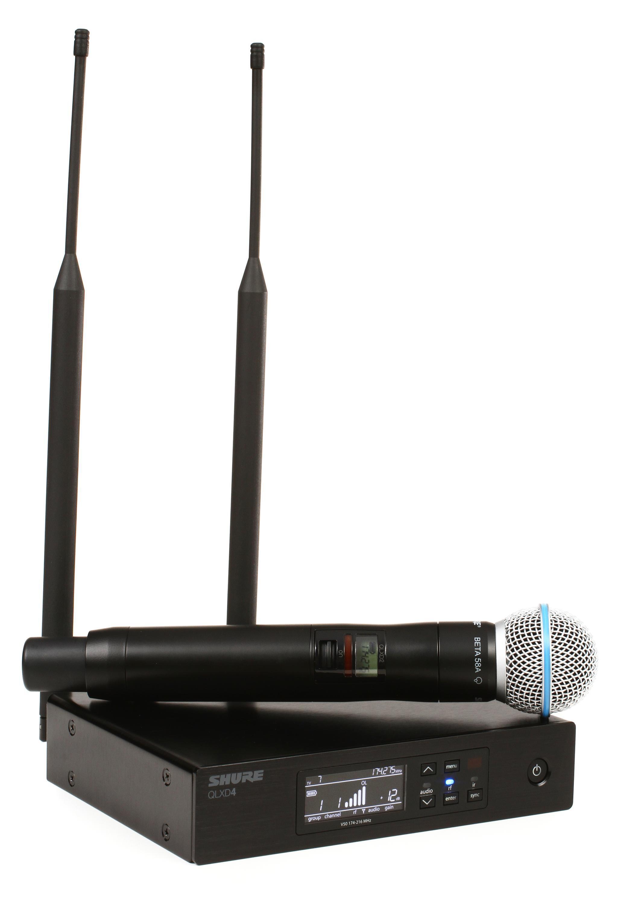新品未使用 SHURE BETA58A ULXD2/B58 - 带Beta58A话筒拾音头的手持式发射机- Shure 舒尔中国