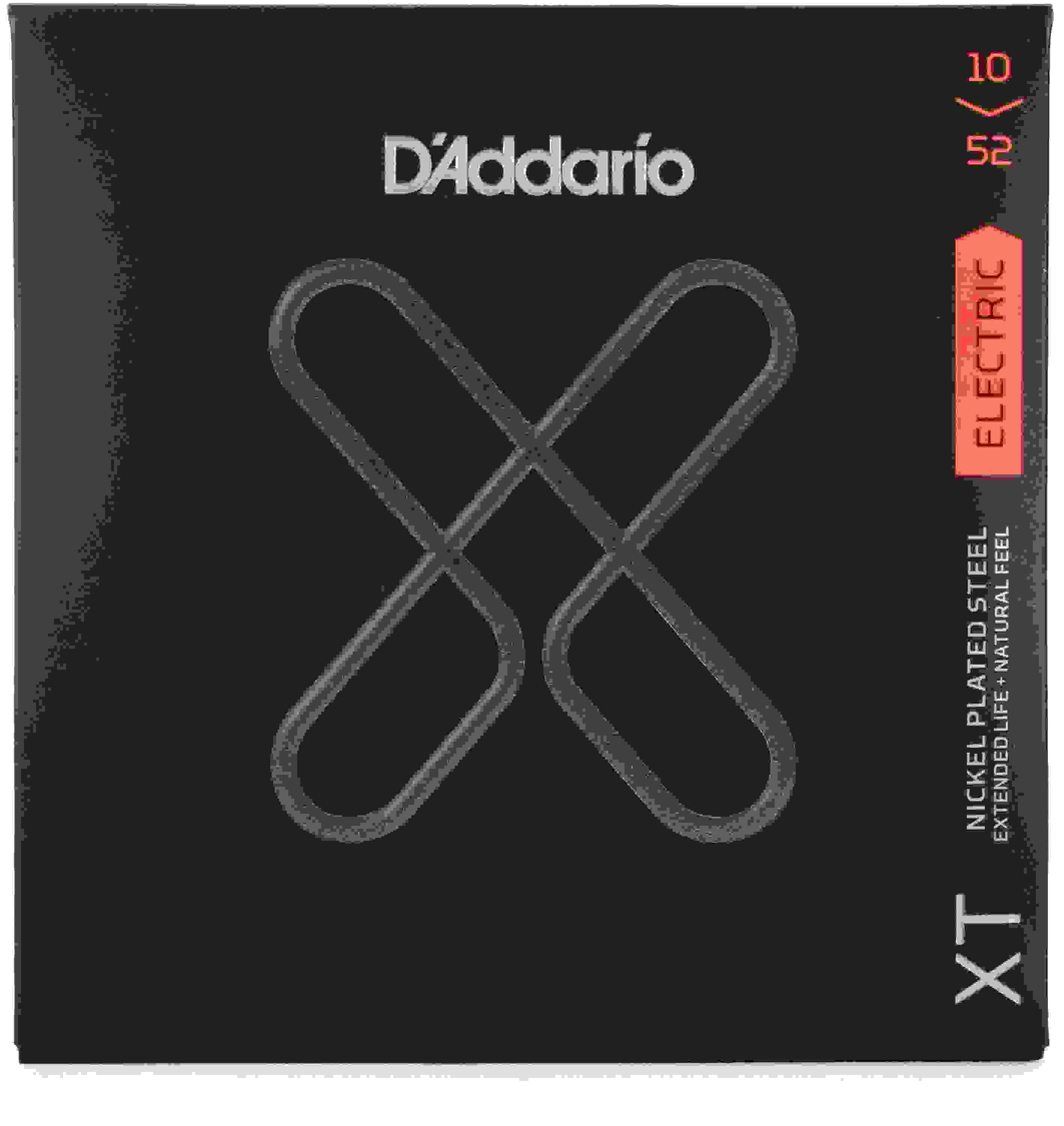 D'Addario XTE1052 XT Nickel Wound Electric Guitar Strings - .010-.052 Light Top/Heavy Bottom