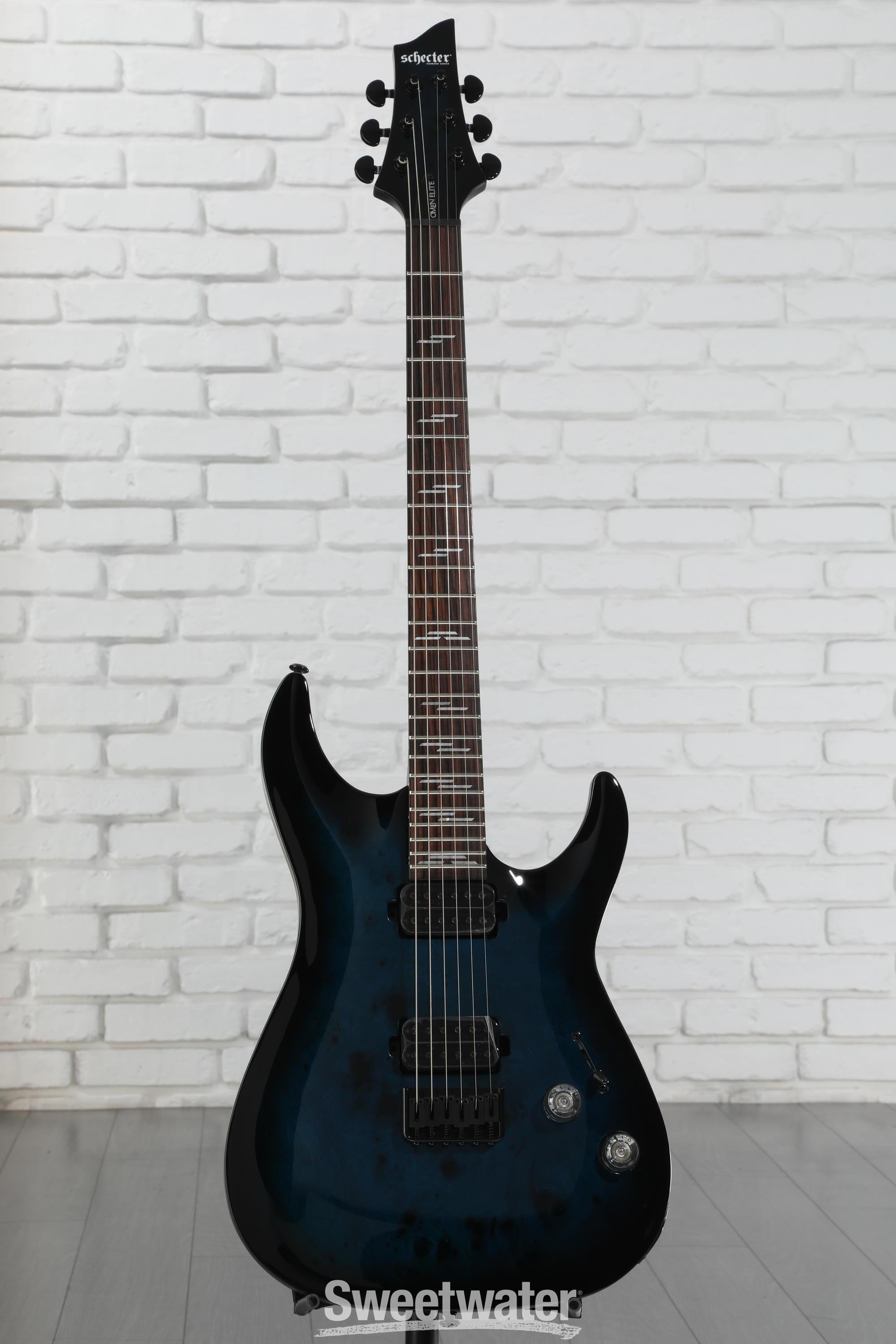Schecter Omen Elite-6 Electric Guitar - See Thru Blue Burst
