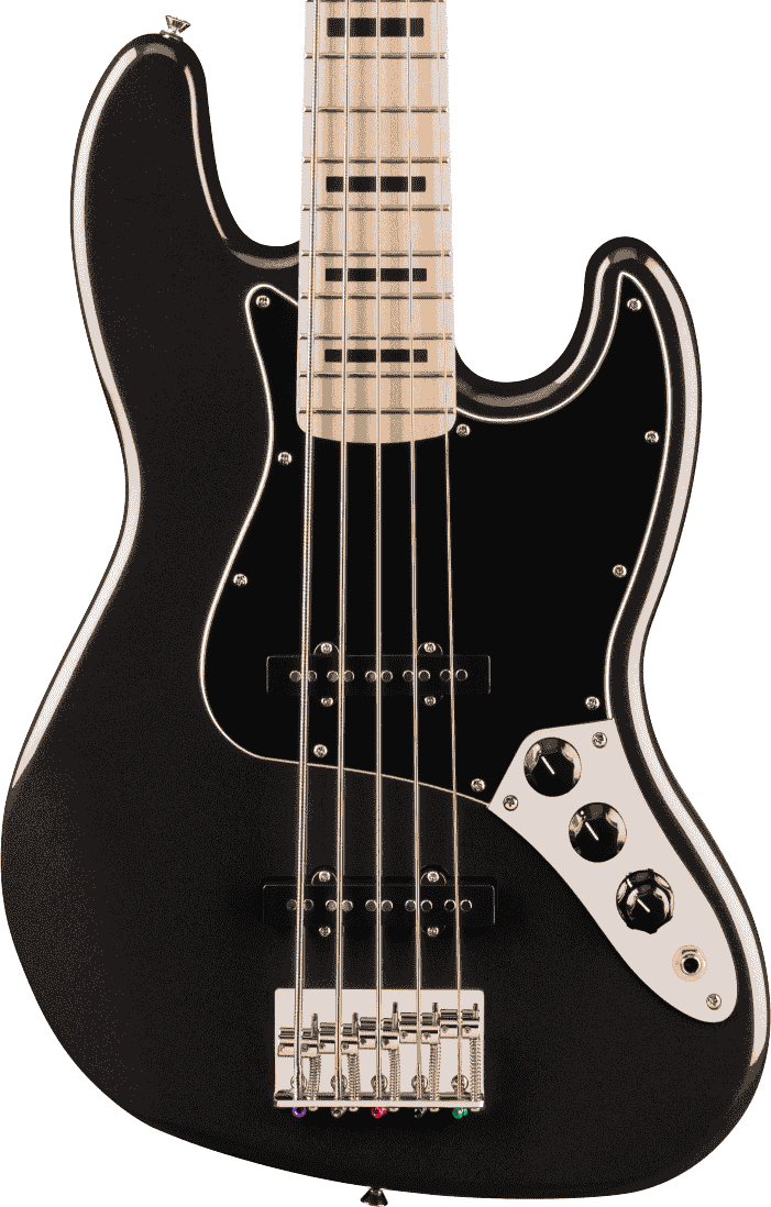 Squier Affinity Series Active Jazz Bass V - Black | Sweetwater 