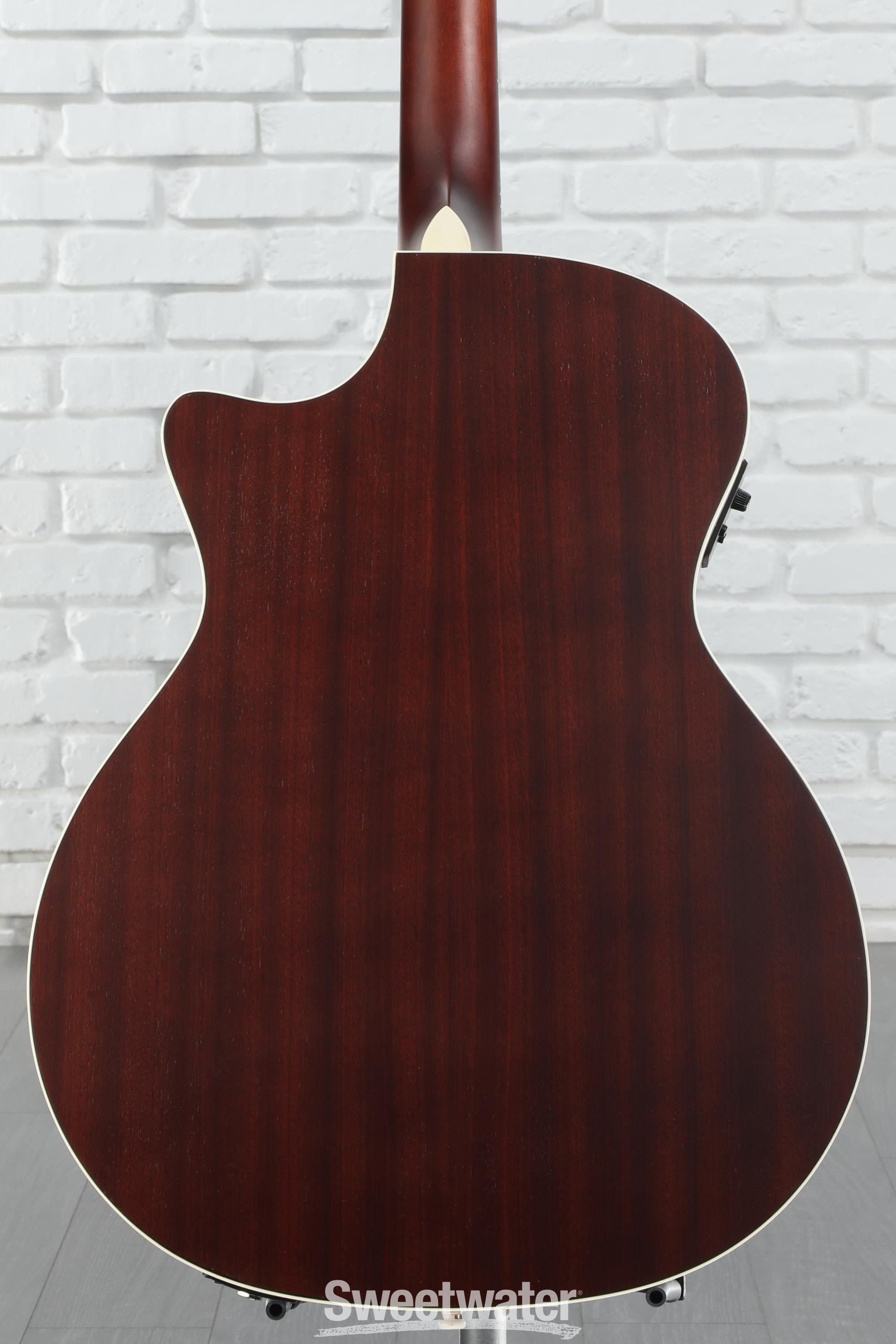 Recording King Road King Pro Grand Auditorium Cutaway Acoustic-electric Guitar - Transparent Brown Burst