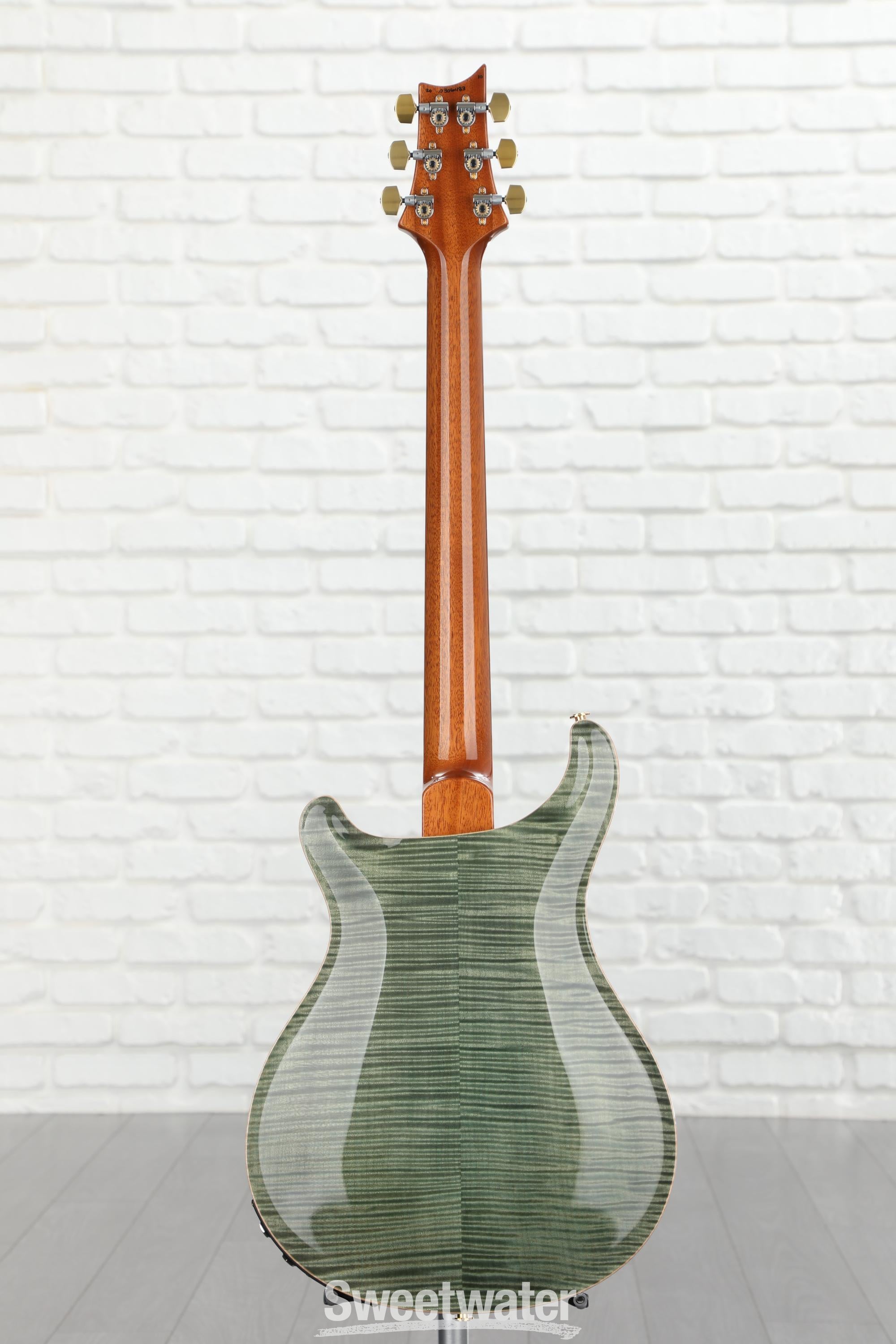 PRS Hollowbody II Piezo Electric Guitar - Trampas Green 10-Top