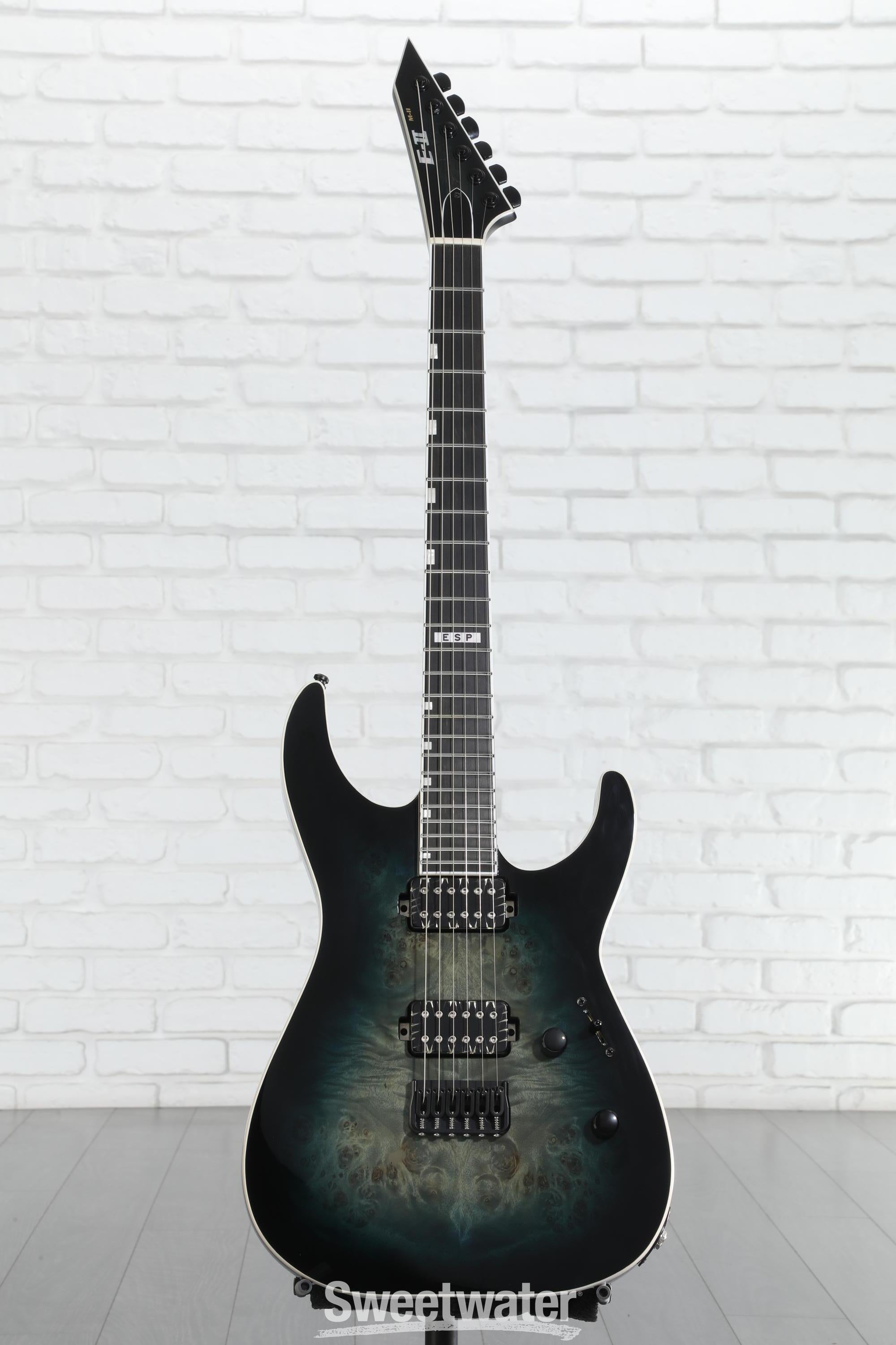 ESP E-II M-II HT Electric Guitar - Mercury Blue Burst