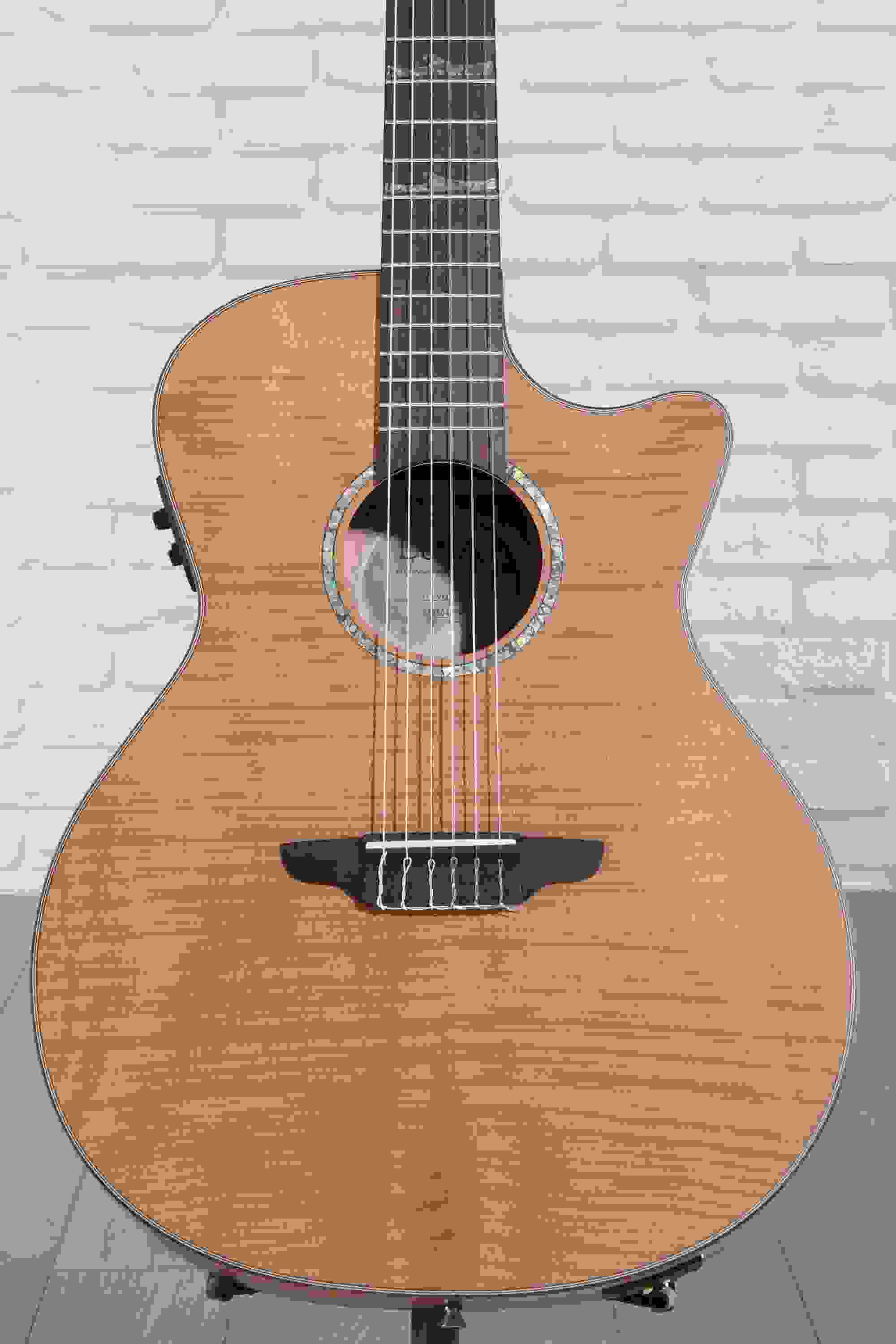 Luna High Tide Exotic Mahogany Nylon-string Acoustic-electric Guitar - Satin Natural