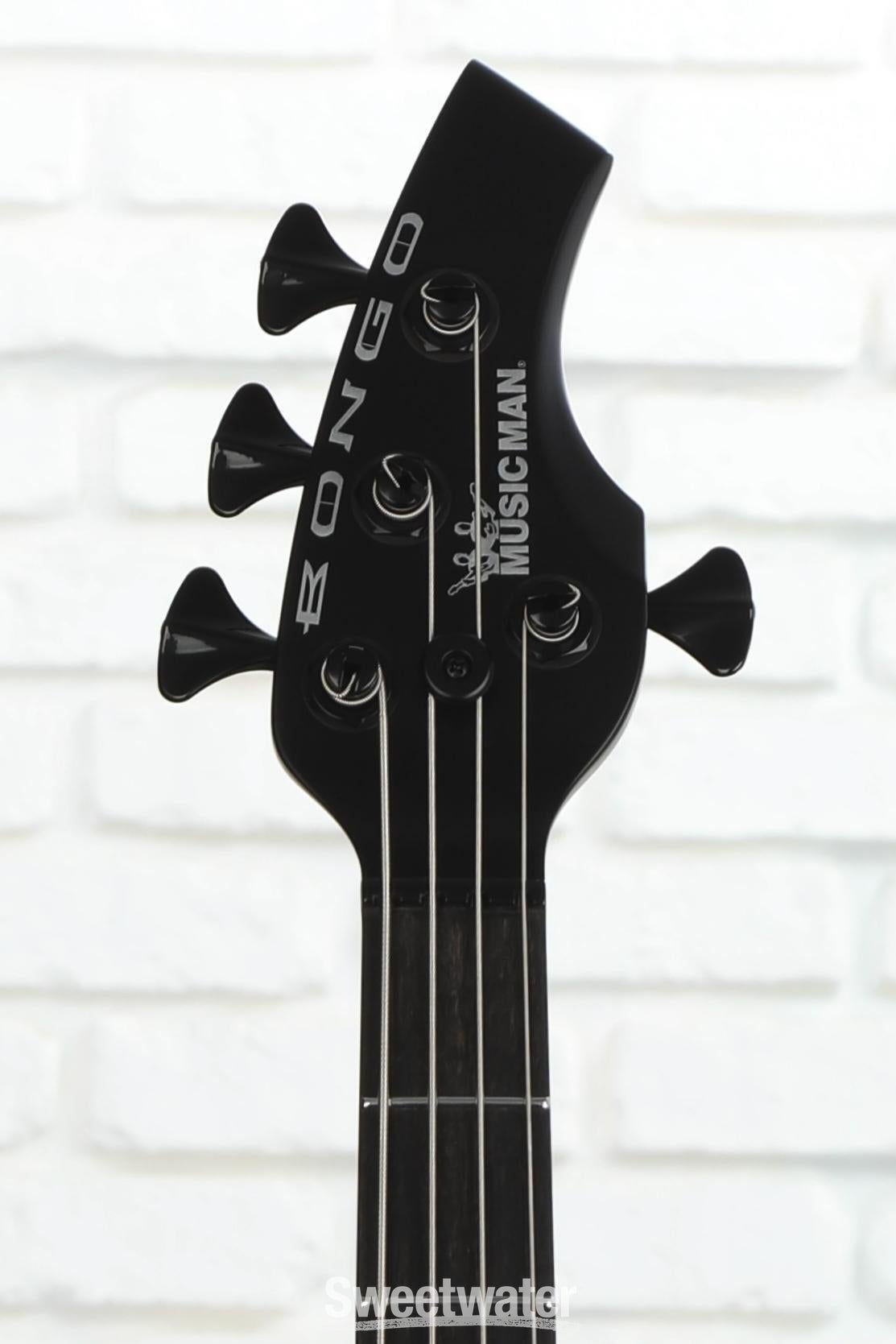 Ernie Ball Music Man Bongo 4HH Electric Bass Guitar - Stealth Black |  Sweetwater