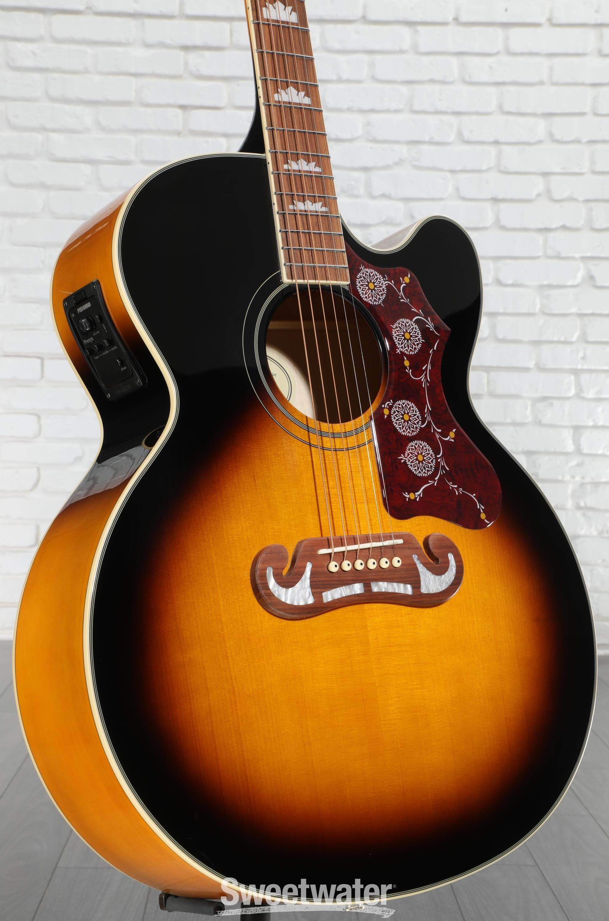 ギター Epiphone J-200EC Studio Vintage Sunburst Epiphone J-200 EC Studio Acoustic-Electric Guitar Vintage Sunburst