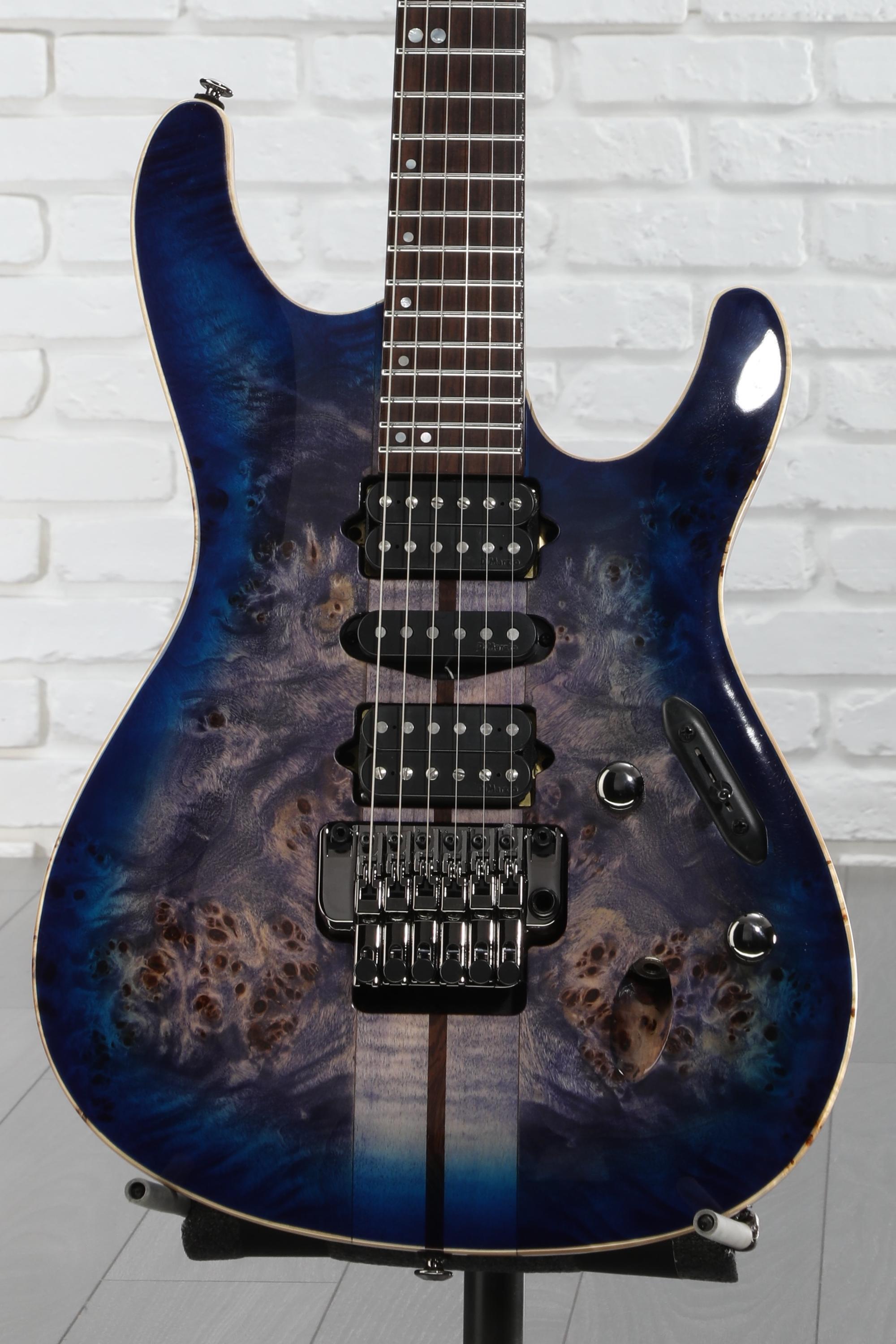 Ibanez Premium S1070PBZ Electric Guitar - Cerulean Blue Burst