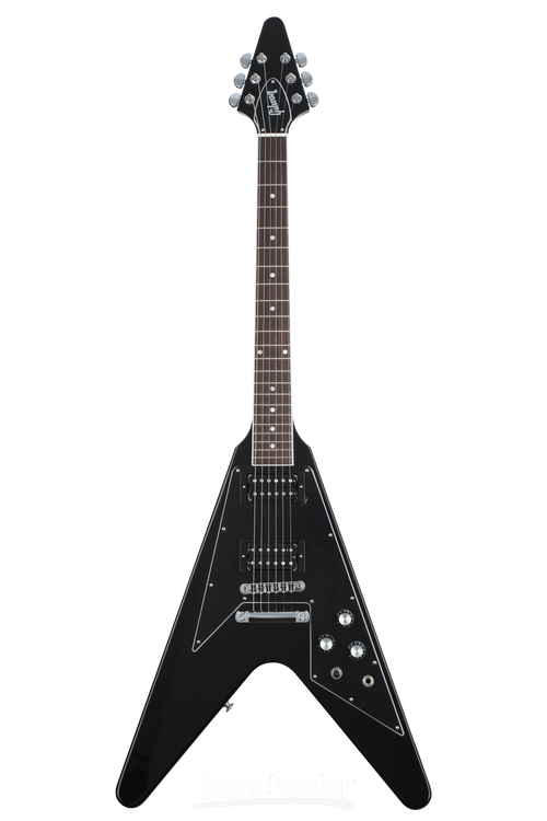ギター GibsonUSA Flying V BLACK Gibson Original '80s Flying V Ebony – Chicago Music Exchange