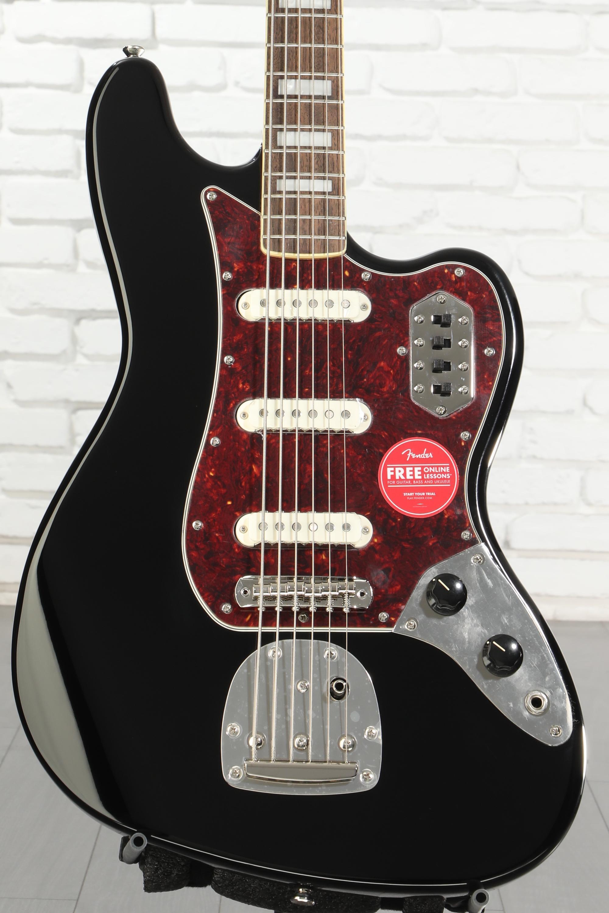 Squier Classic Vibe Bass VI Guitar - Black | Sweetwater