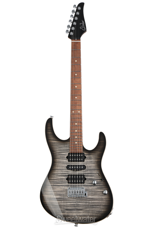 Suhr Modern Plus Electric Guitar - Trans Charcoal Burst | Sweetwater