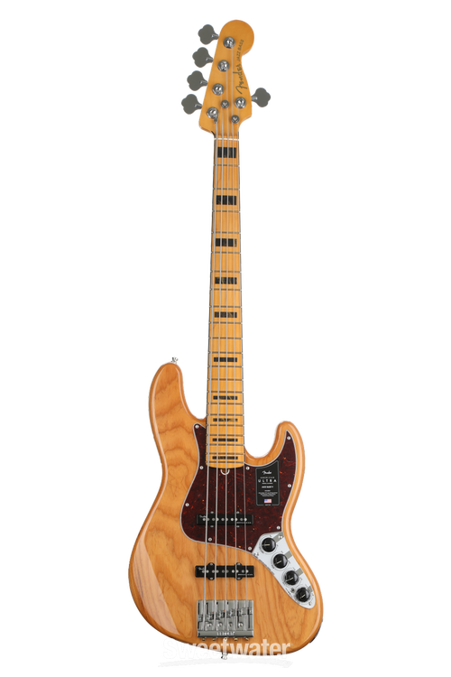 Fender American Ultra Jazz Bass V - Aged Natural with Maple Fingerboard