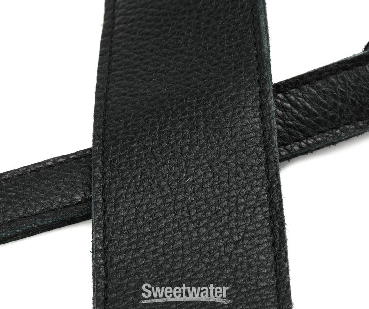 Black Leather And Canvas Strap