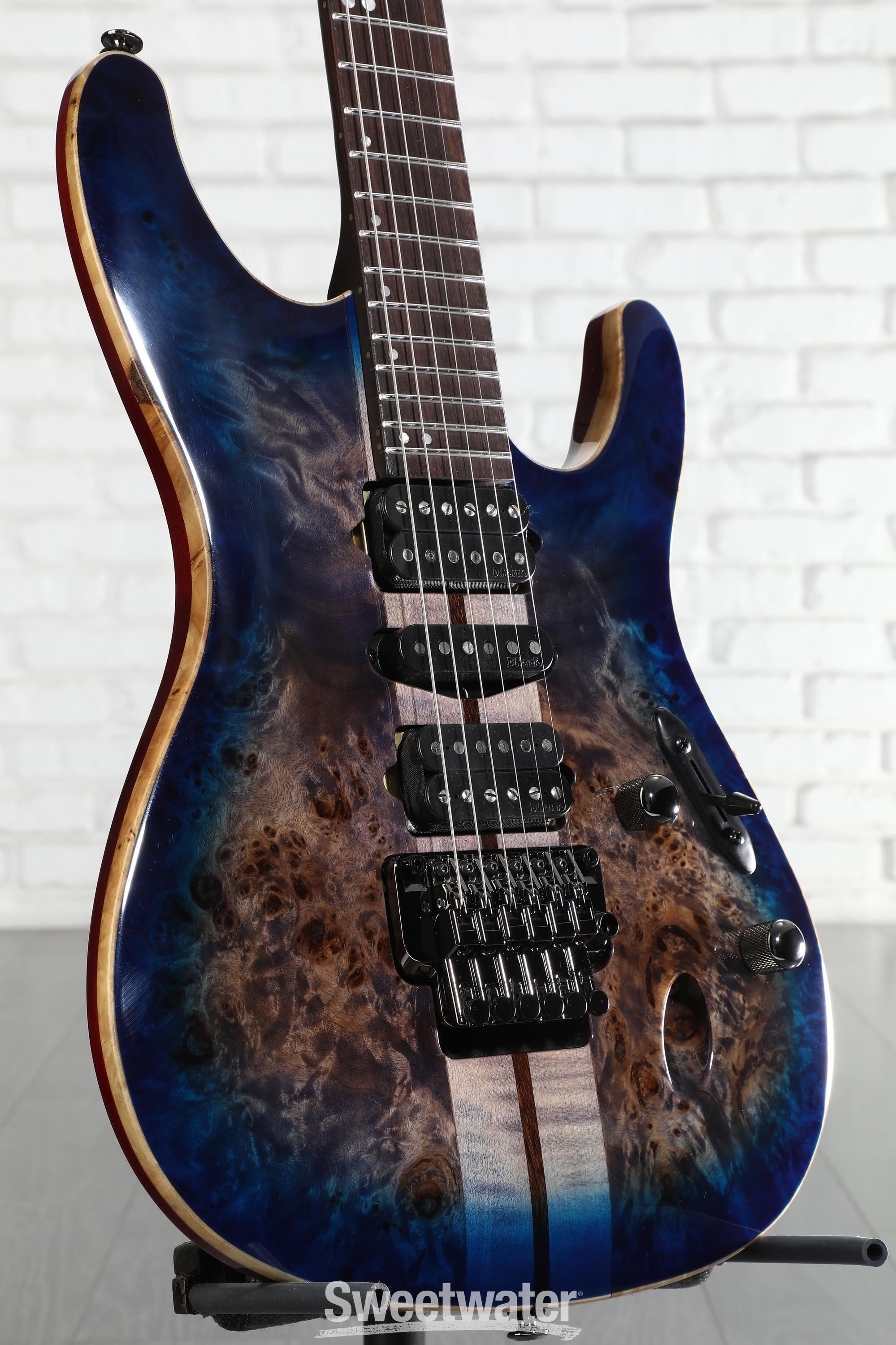 Ibanez Premium S1070PBZ Electric Guitar - Cerulean Blue Burst