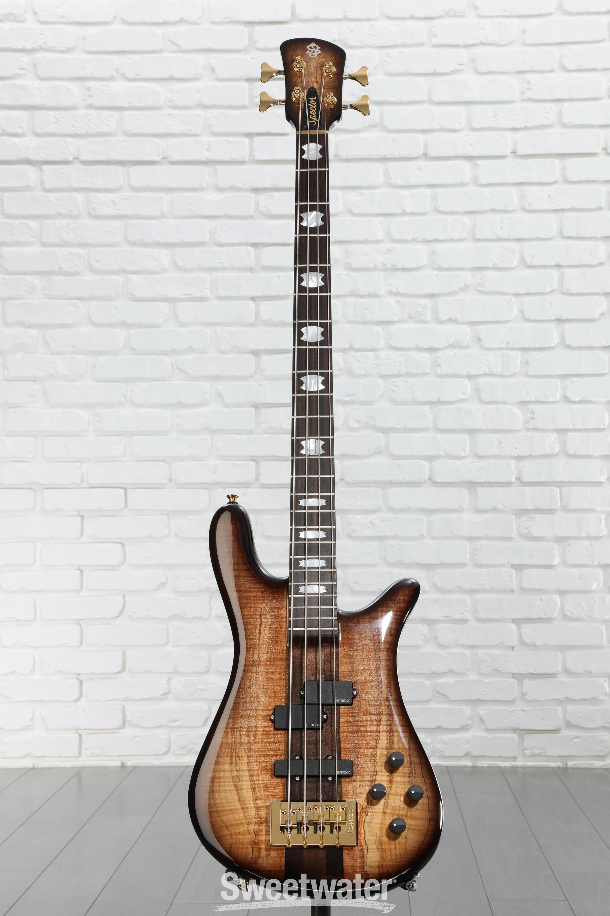 Spector USA NS-2 Electric Bass Guitar - Brown Edgeburst