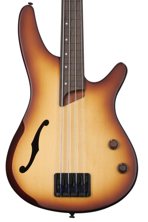 Ibanez SRH500F Fretless Bass Guitar - Natural Browned Burst Flat