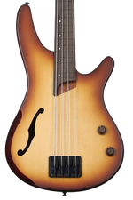 Photo of Ibanez SRH500F Fretless Bass Guitar - Natural Browned Burst Flat