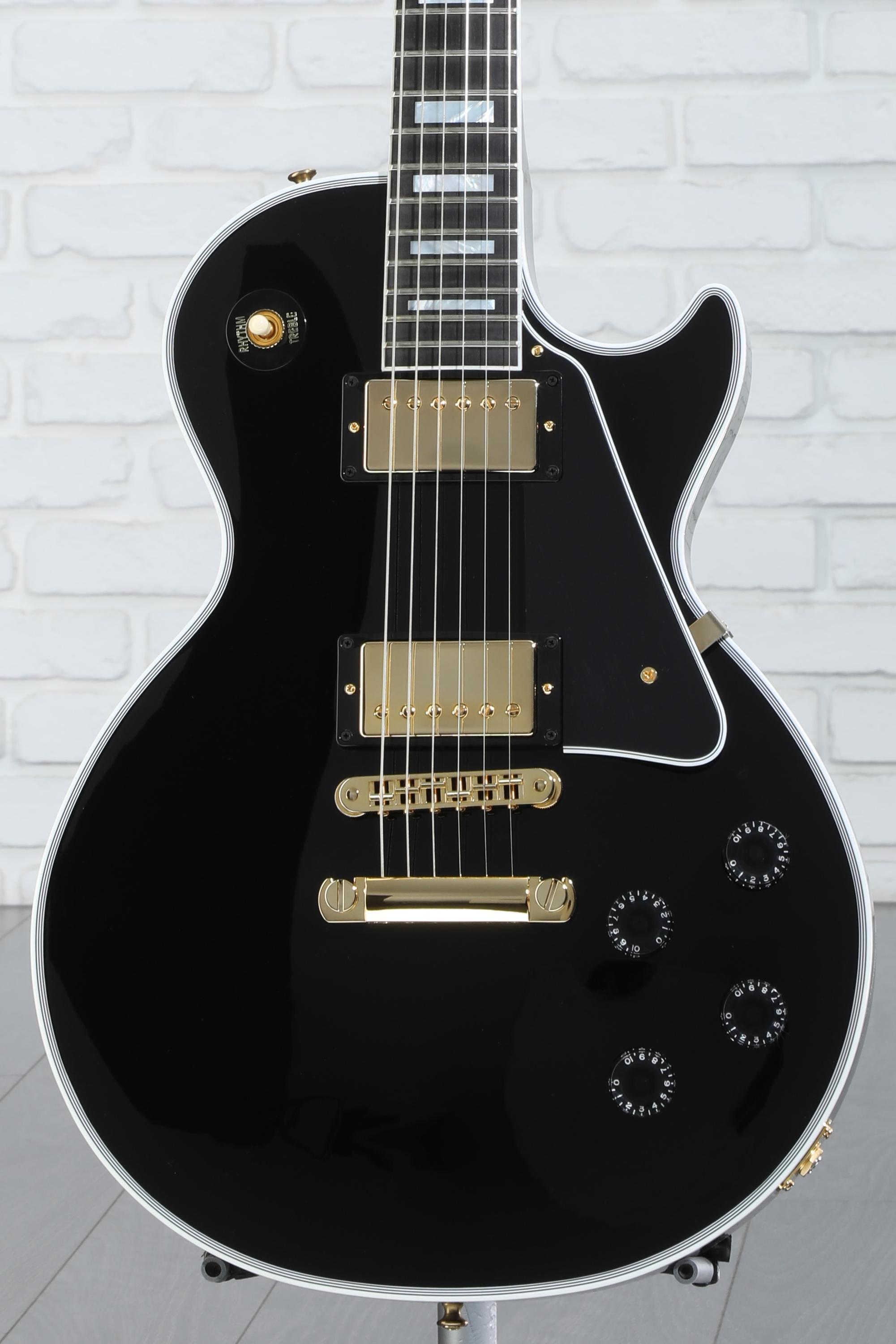 Gibson Custom Les Paul Custom - Ebony with Ebony Fingerboard | Sweetwater