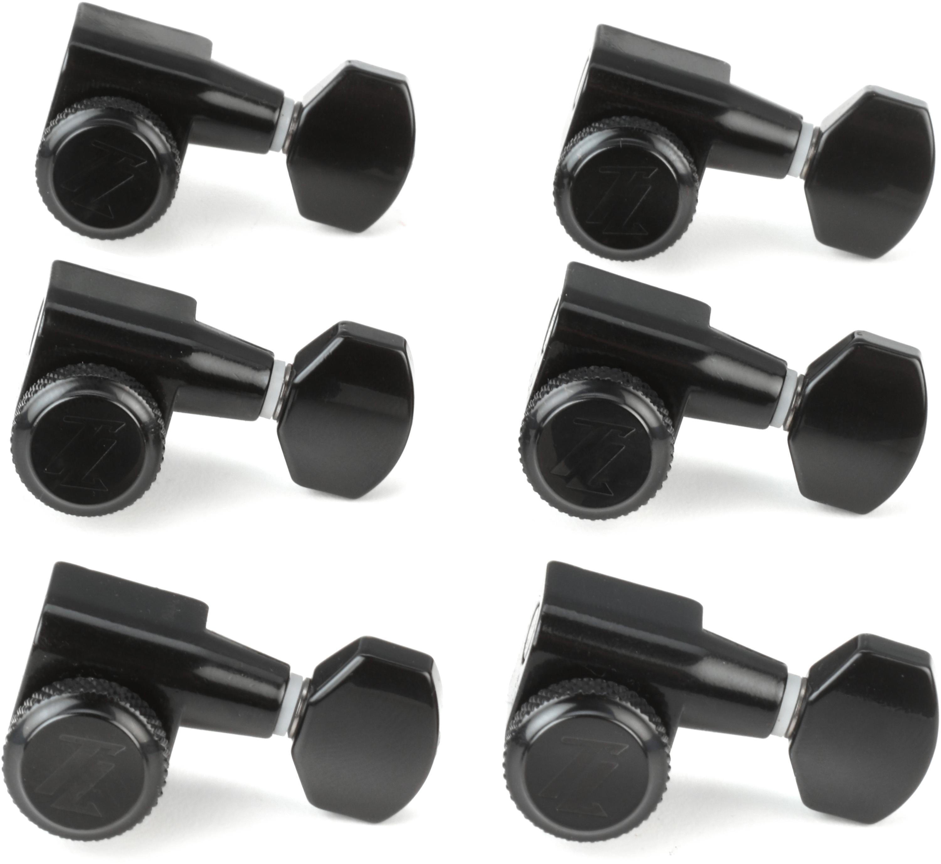Photo of Allparts True Lok Mid-size Locking Tuning Machine Set - Black
