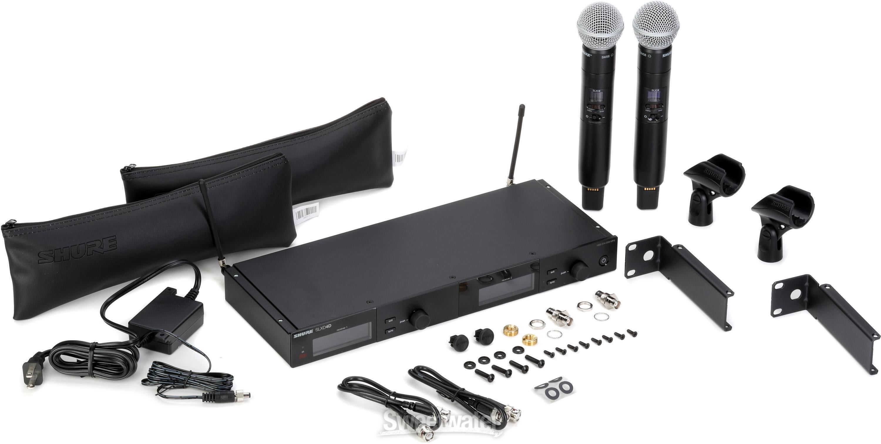 Shure SLXD24D/SM58 Digital Wireless Dual Handheld Microphone Shure SLXD24D/SM58 Digital Wireless Dual Handheld Microphone