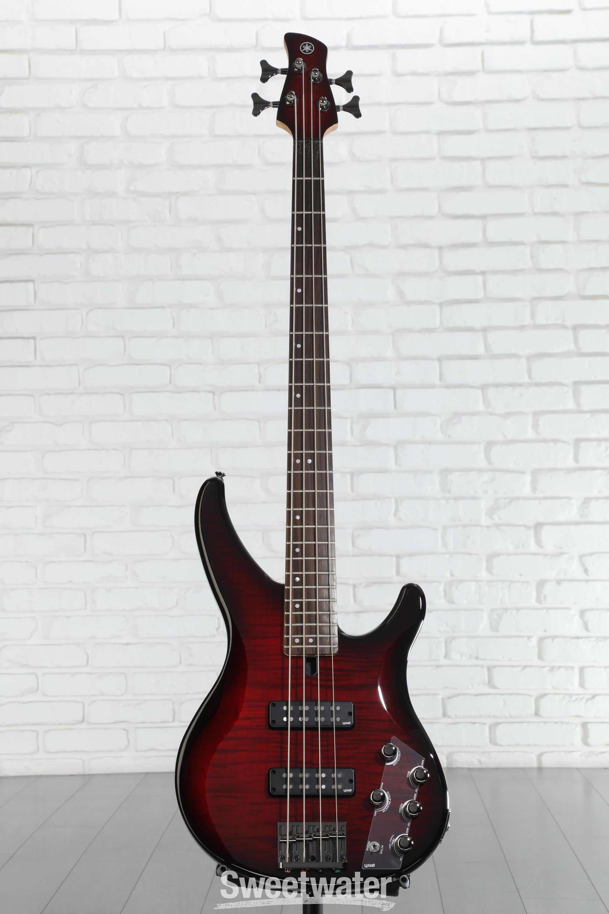 Yamaha TRBX604FM 4-string Bass Guitar - Dark Red Burst | Sweetwater
