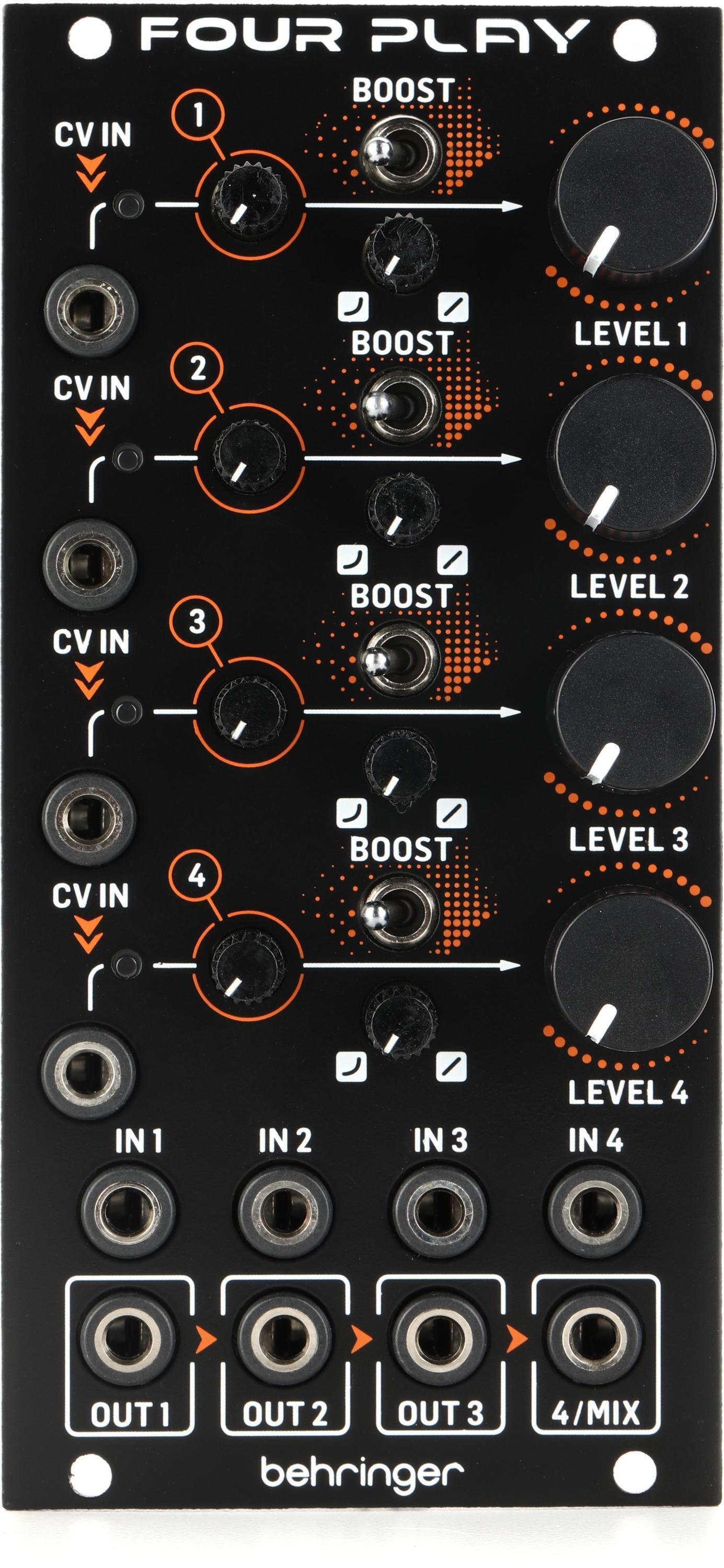 Behringer Four Play Quad VCA and Mixer Eurorack Module Sweetwater