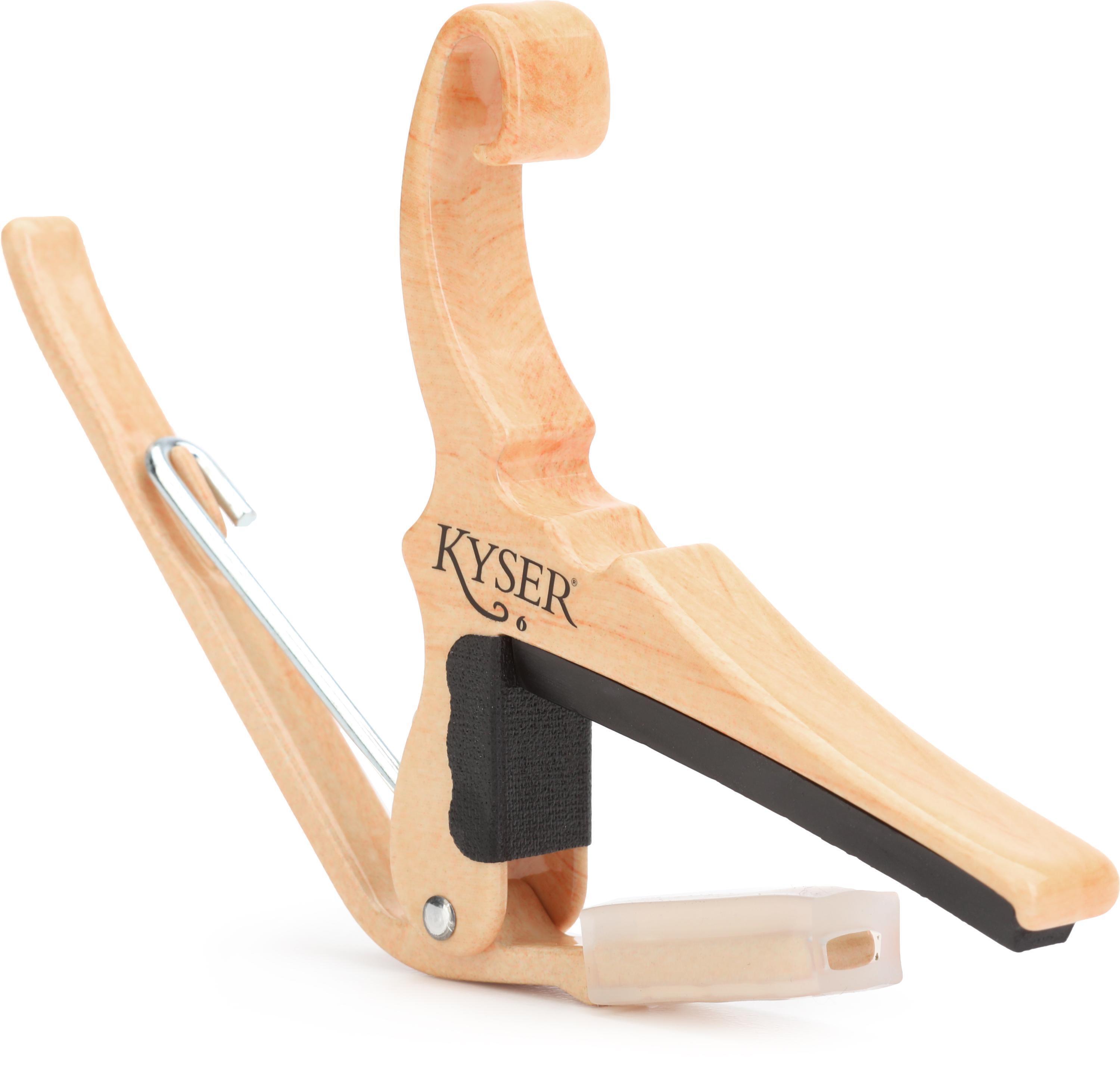 Photo of Kyser Quick-Change Acoustic Guitar Capo - Maple