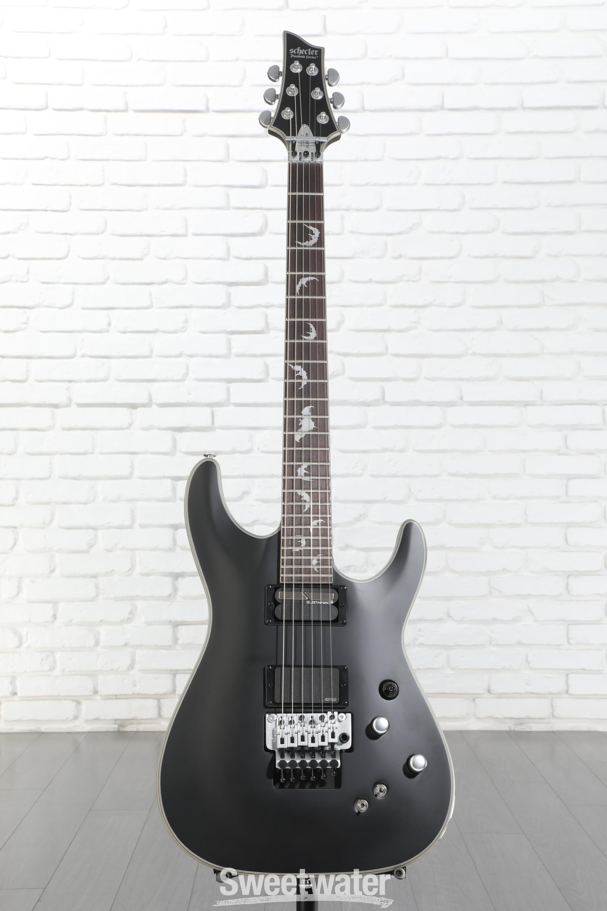 即発送Schecter DAMIEN PLATINUM 6FR Schecter Damien Platinum 6 FR - Satin Black, Lefty | Sweetwater