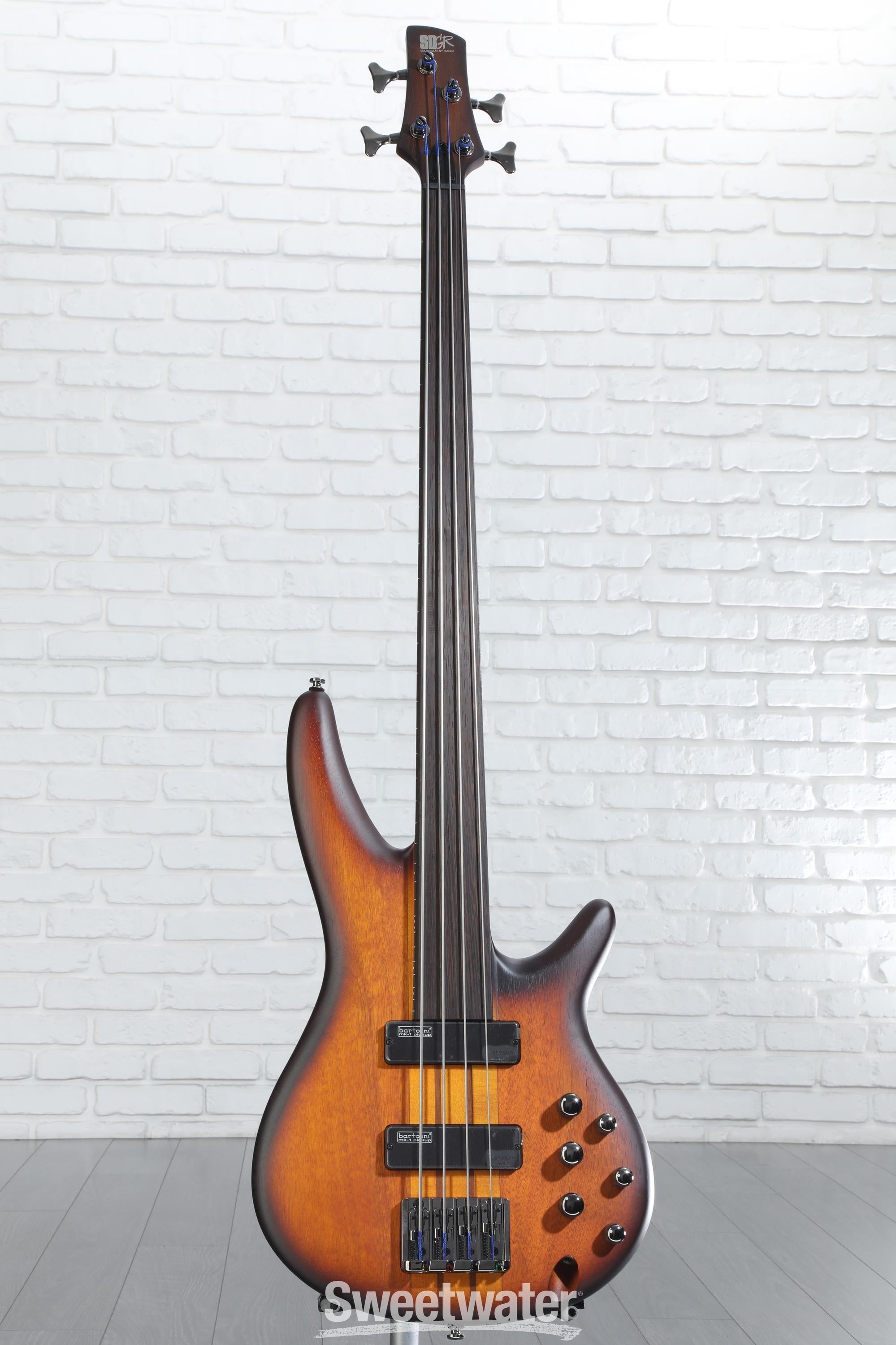 Ibanez Bass Workshop SRF700 Fretless Bass Guitar - Brown Burst  