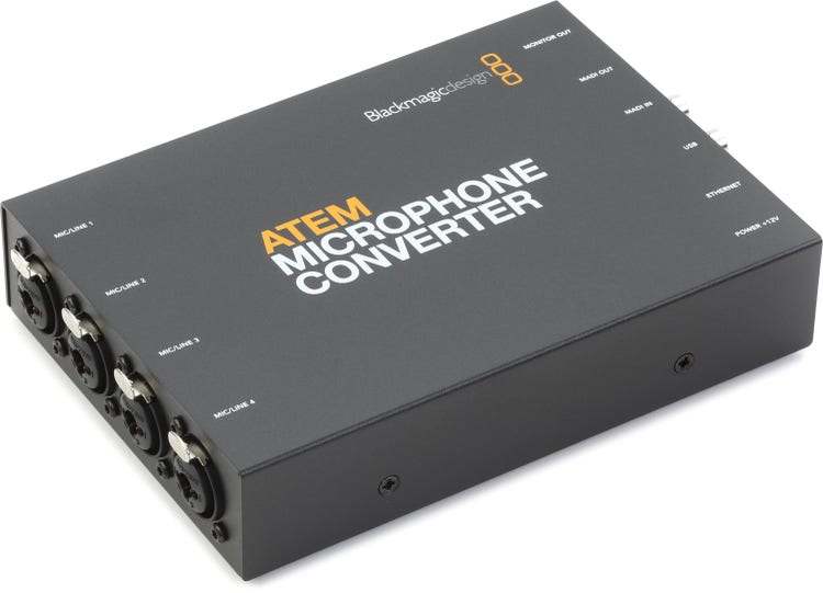 Blackmagic Design ATEM Microphone Converter - 4 XLR inputs to MADI