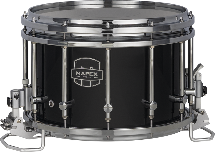 Mapex Quantum Mark II Agility Marching Snare Drum - 14 inches x 10 inches, Gloss Black