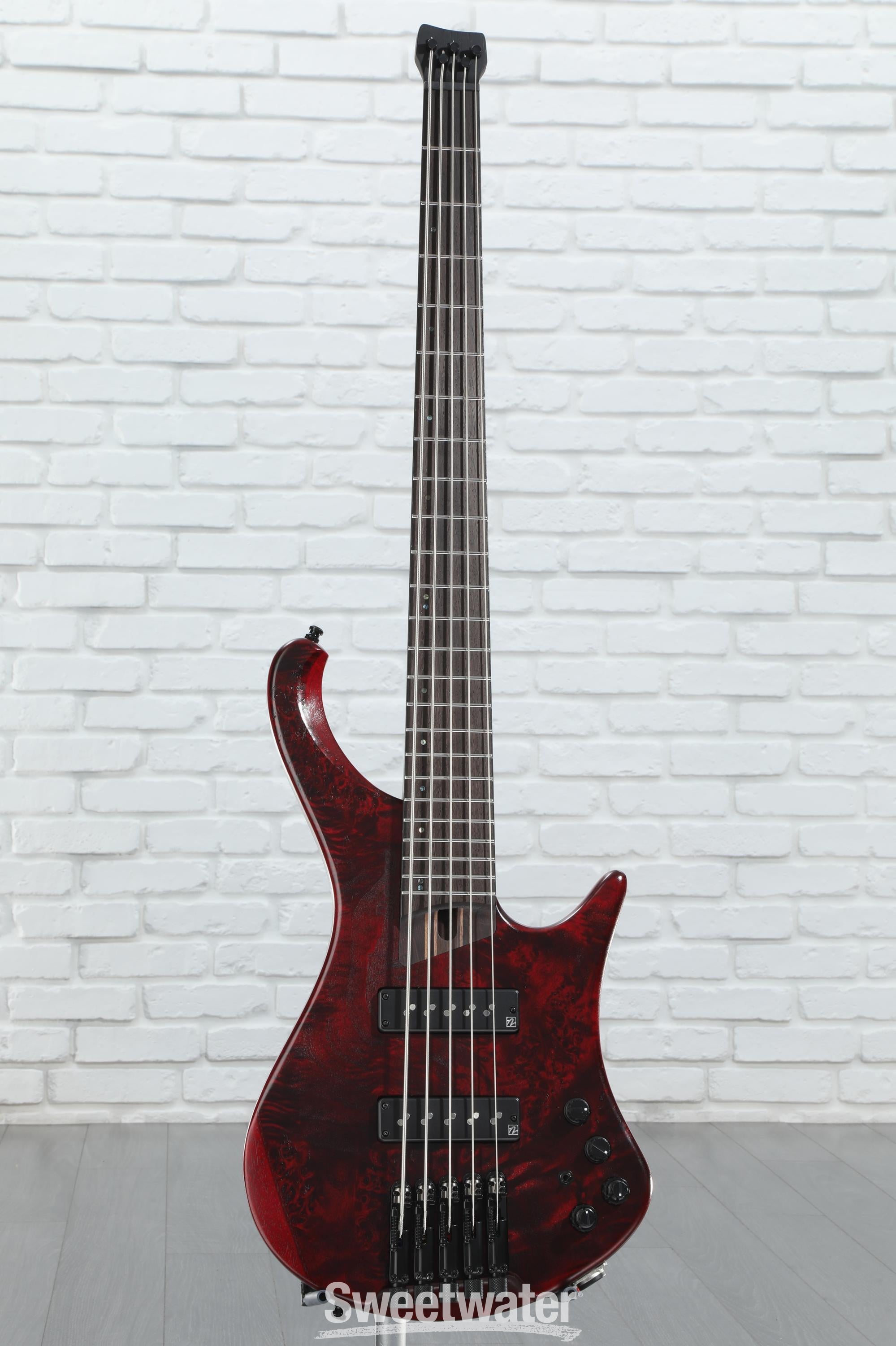 Ibanez EHB Ergonomic Headless 5-string Bass Guitar - Stained Wine Red Low Gloss