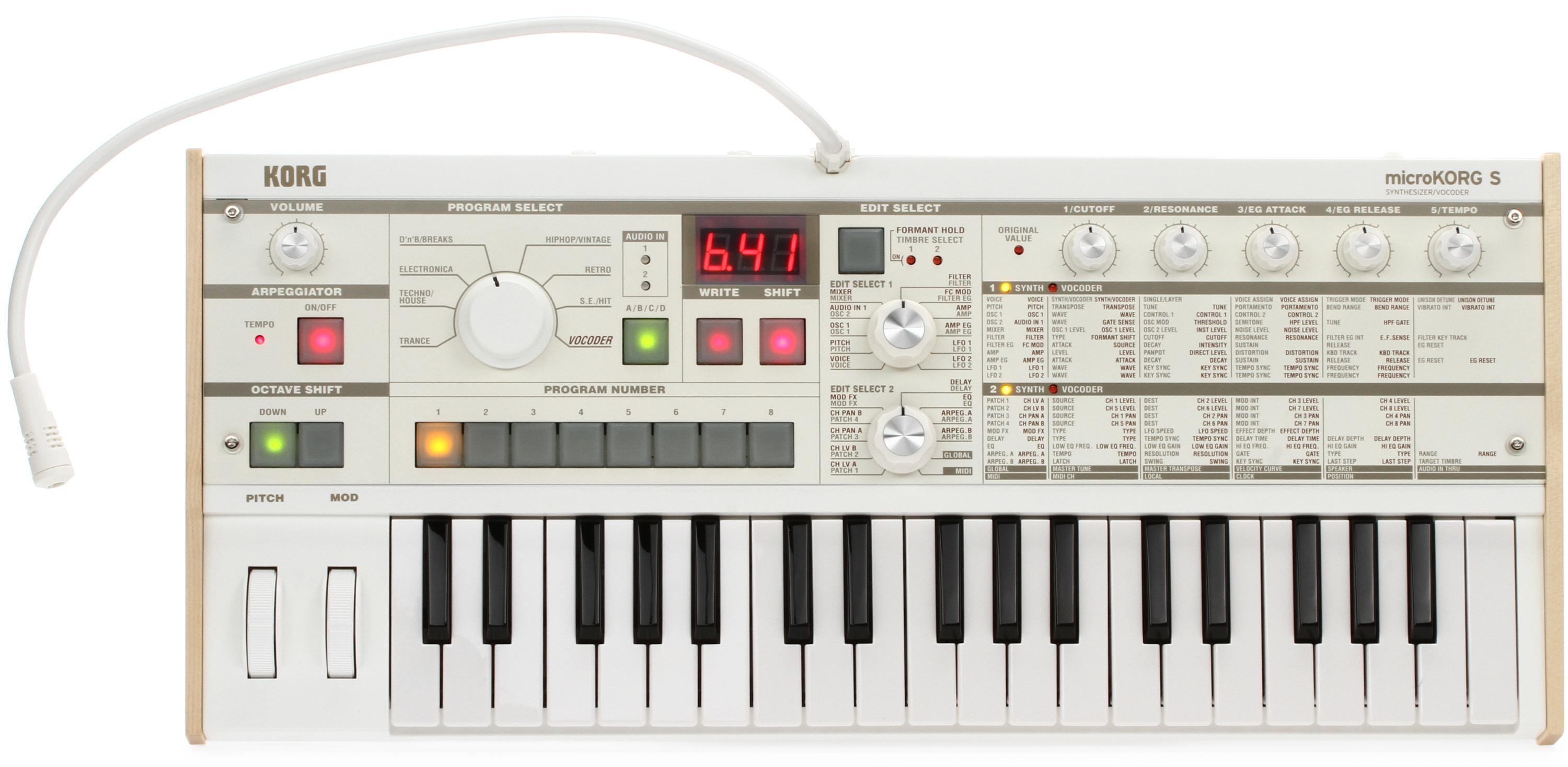 Korg microKORG S Synthesizer and Vocoder with Built-in Speakers ...