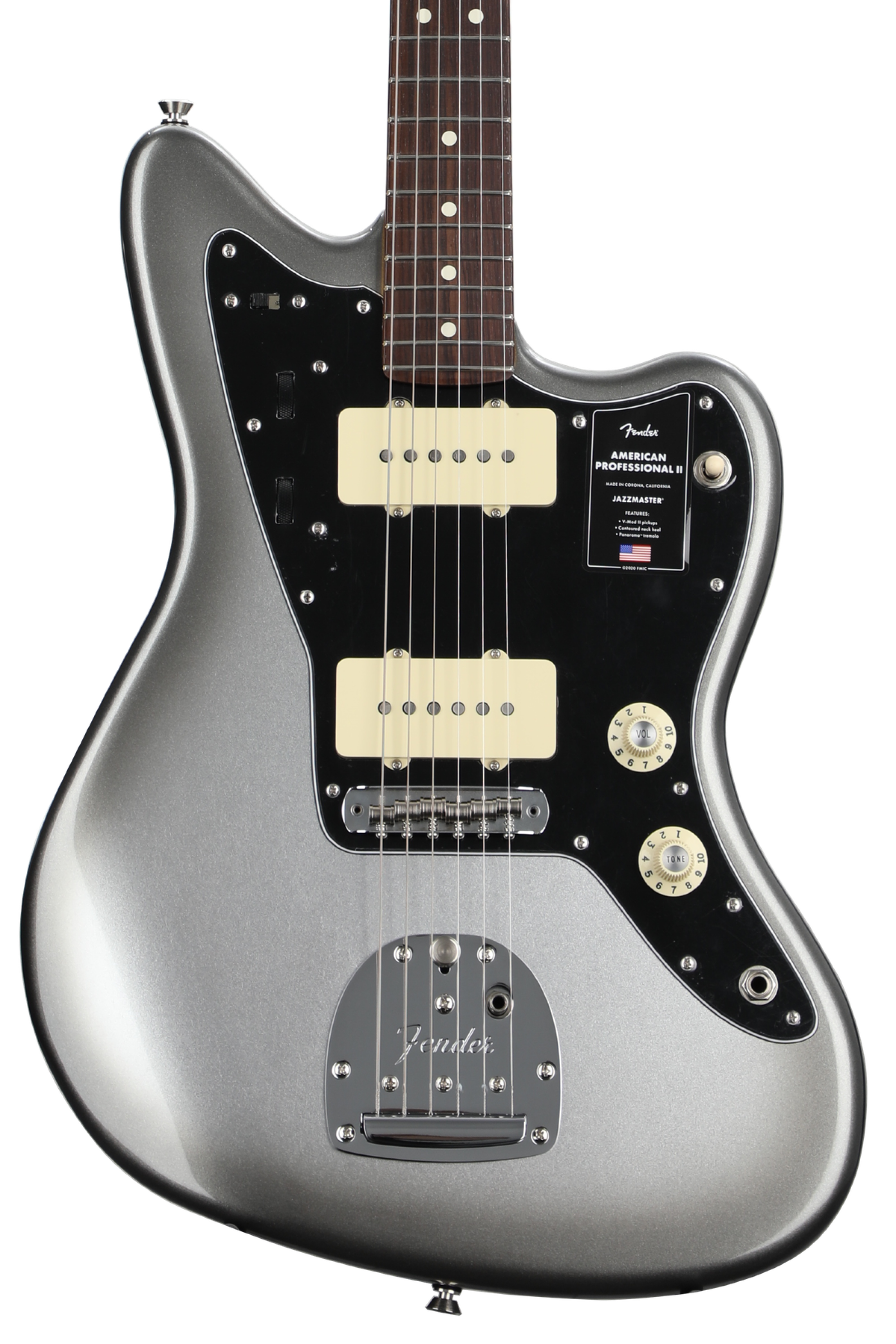 Fender American Professional II Jazzmaster - Mercury with Rosewood  Fingerboard | Sweetwater