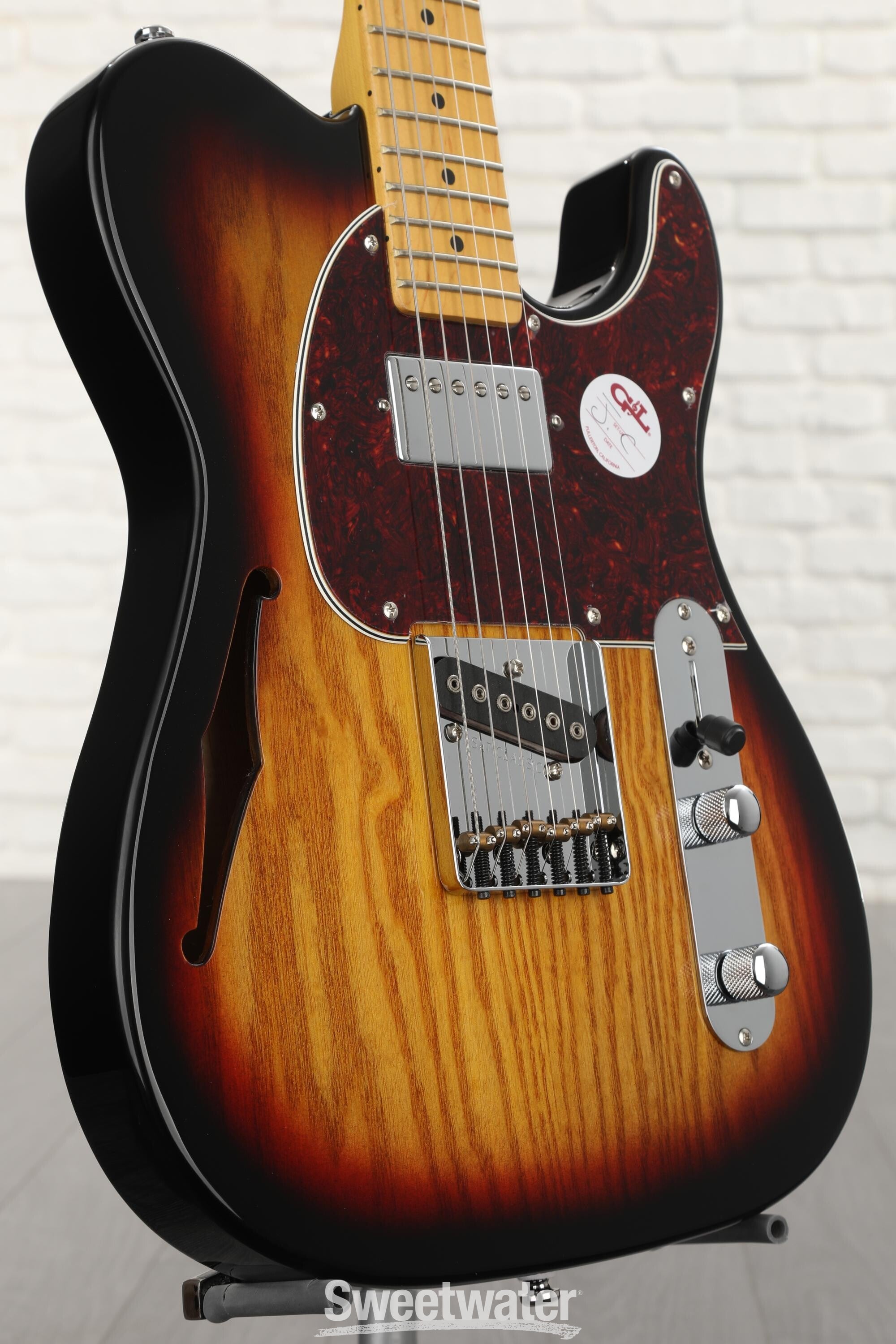 G&L Tribute ASAT Classic Bluesboy Semi-hollow Electric Guitar - 3-tone  Sunburst | Sweetwater