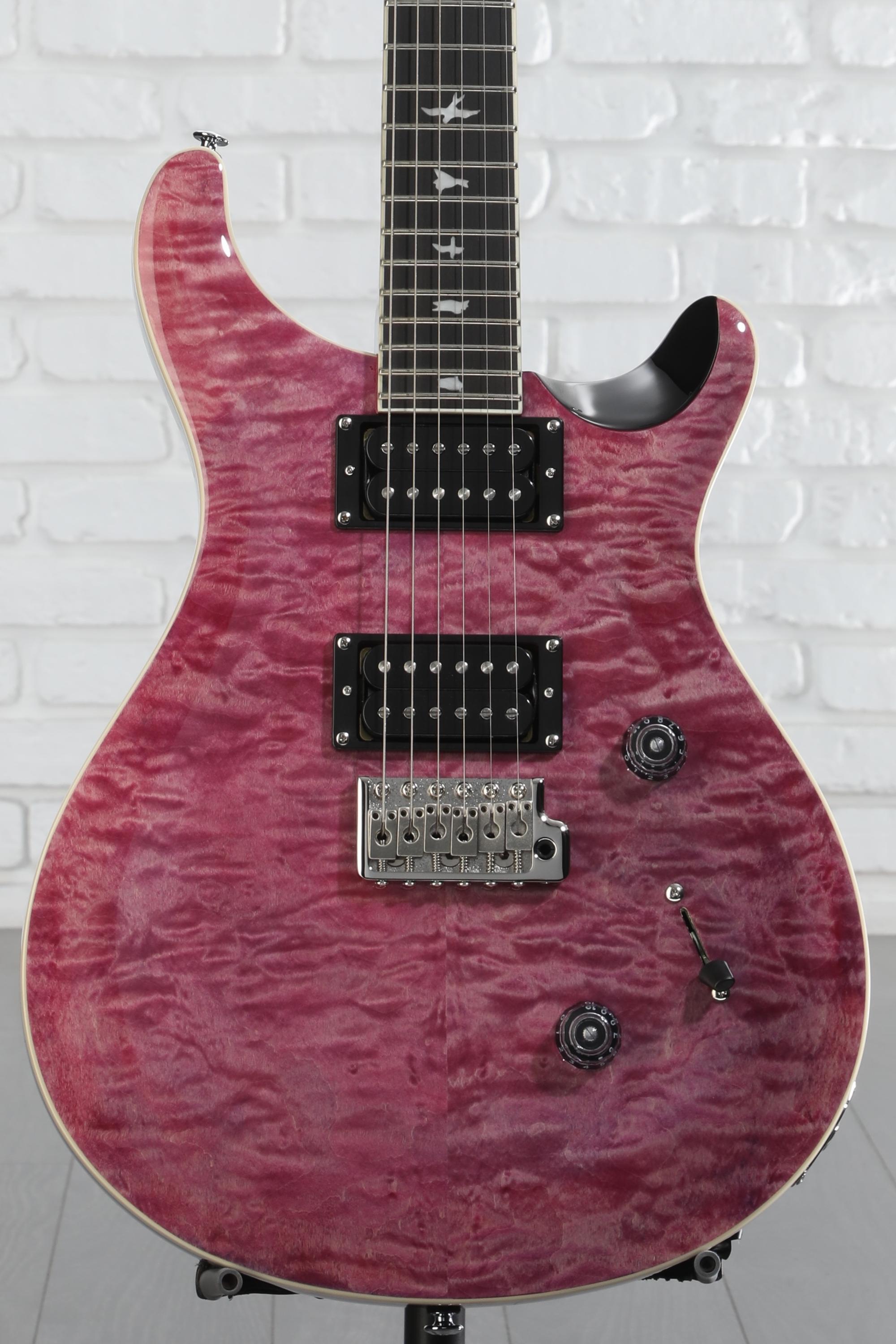 ギター PRS SE Custom24 Quilt Gray Black PRS SE Custom 24 Quilted Carved Top With Ebony Fingerboard